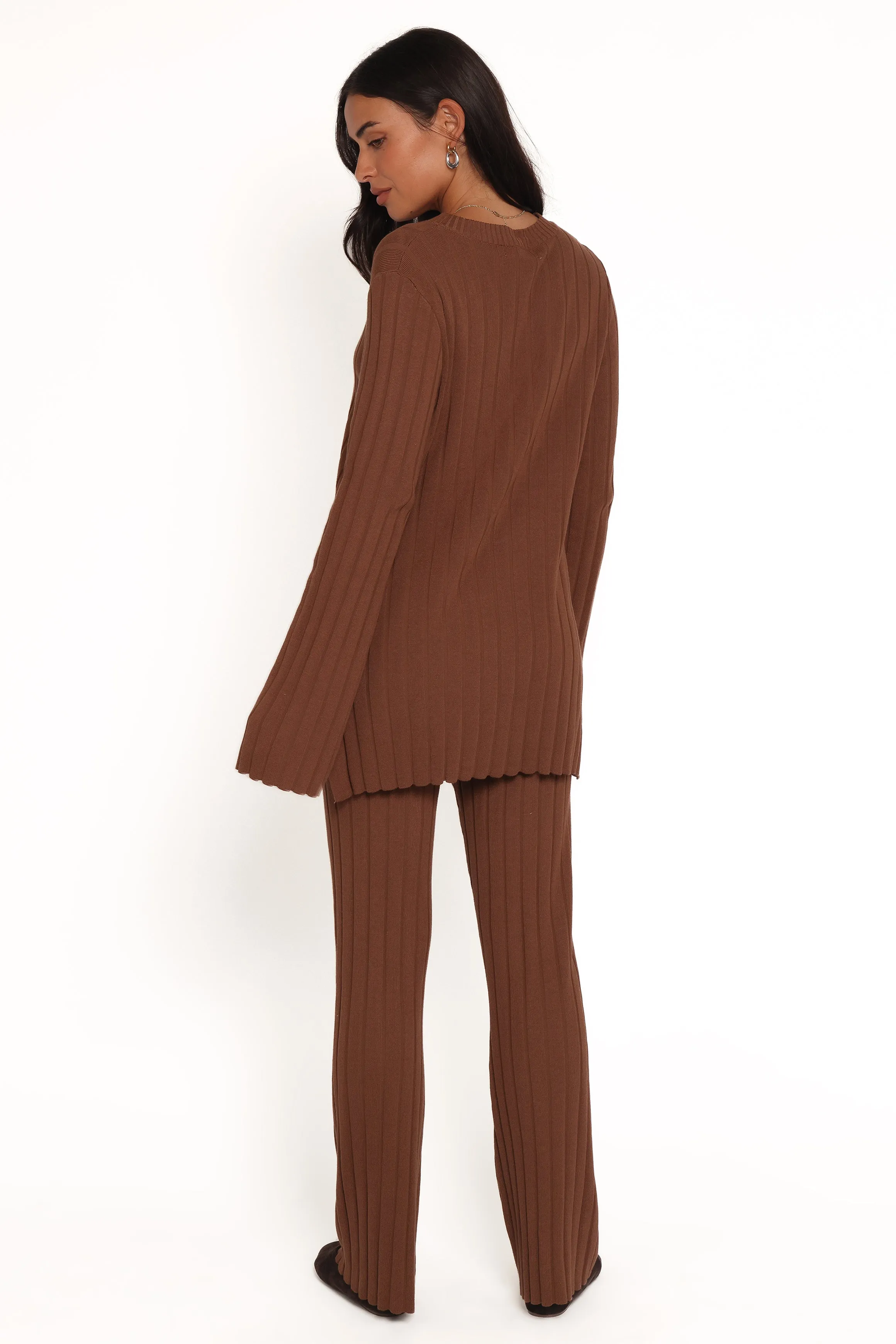 Silvie Long Sleeve Knitted Set - Chocolate sold by Petal & Pup product image thumbnail 4