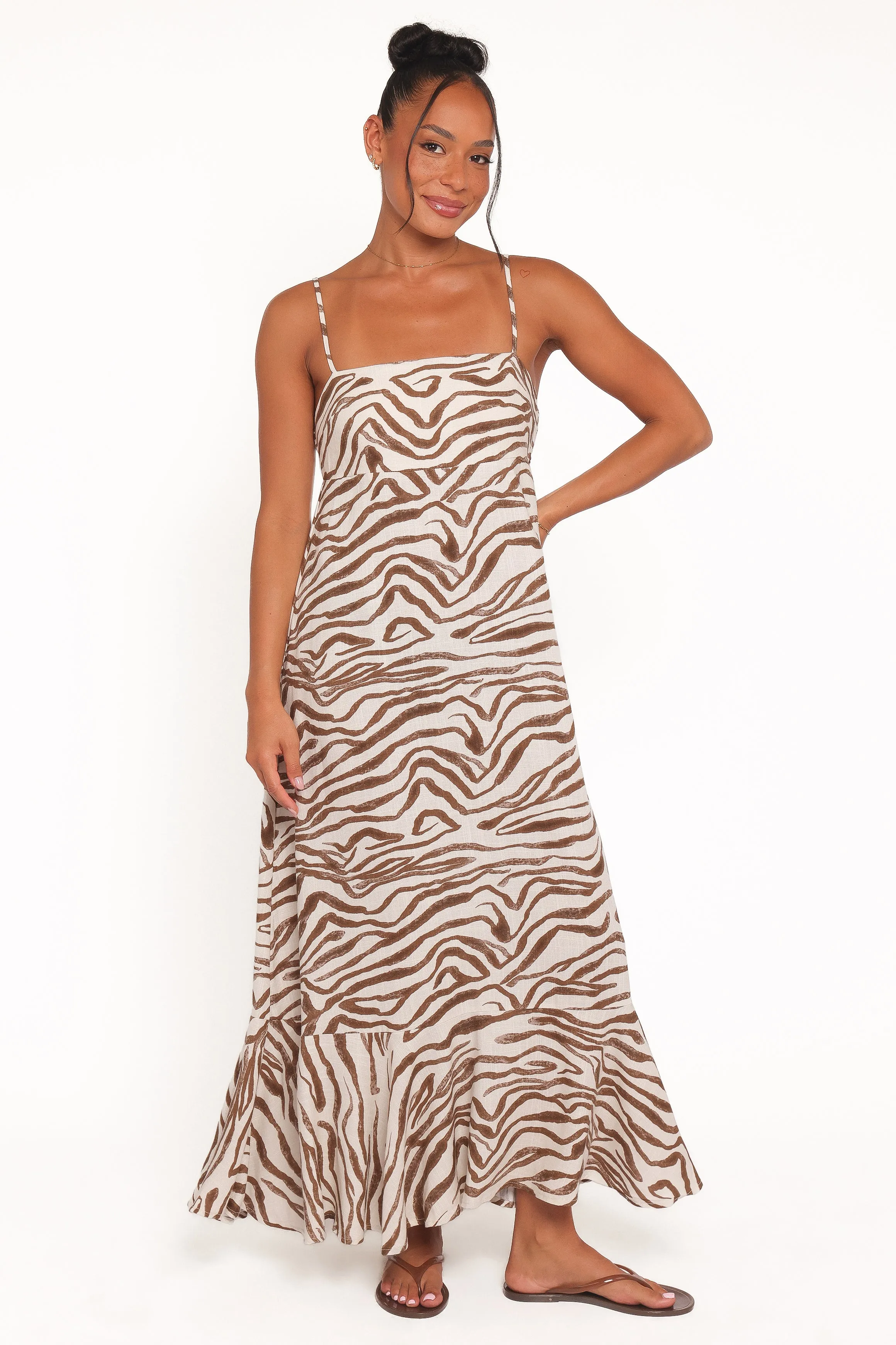 Kelsie Midi Dress - Brown Zebra sold by Petal & Pup product image thumbnail 2
