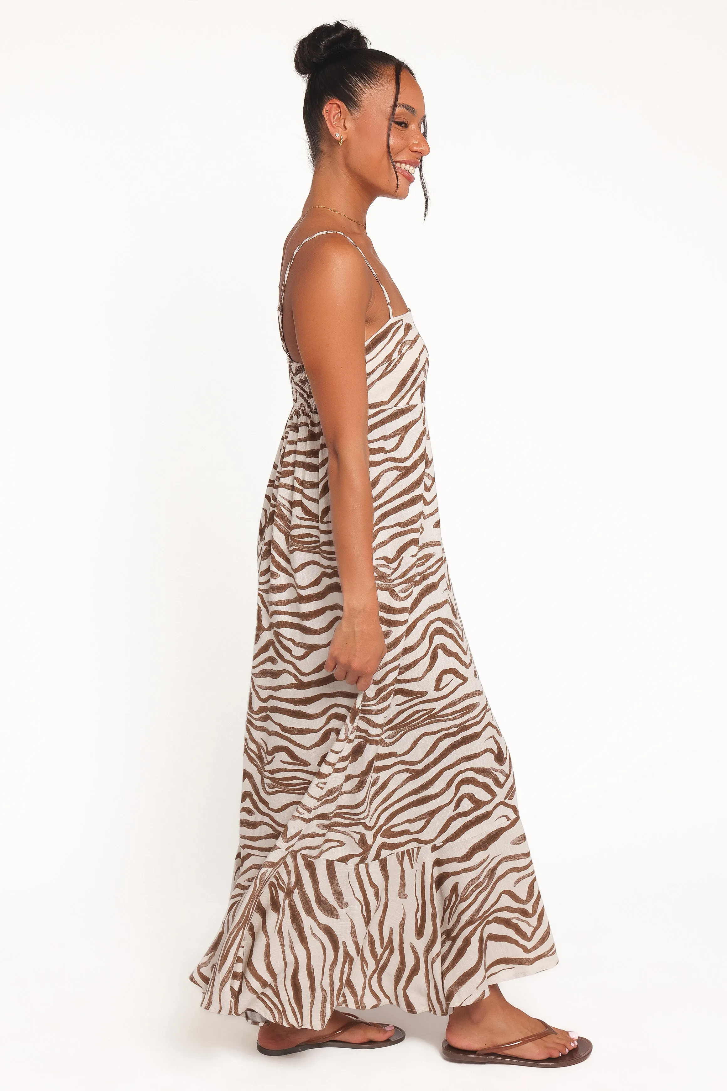 Kelsie Midi Dress - Brown Zebra sold by Petal & Pup product image thumbnail 3