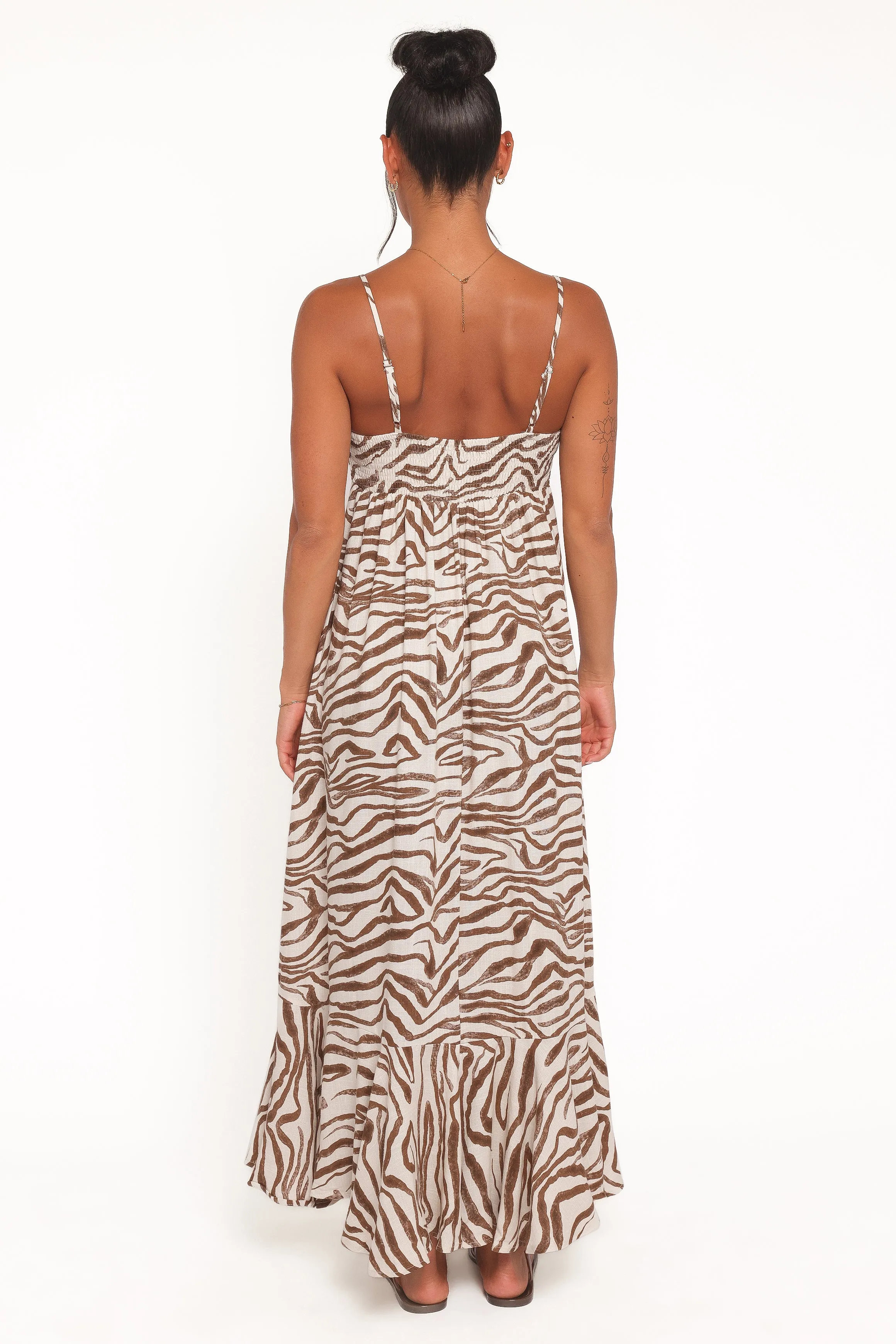 Kelsie Midi Dress - Brown Zebra sold by Petal & Pup product image thumbnail 4