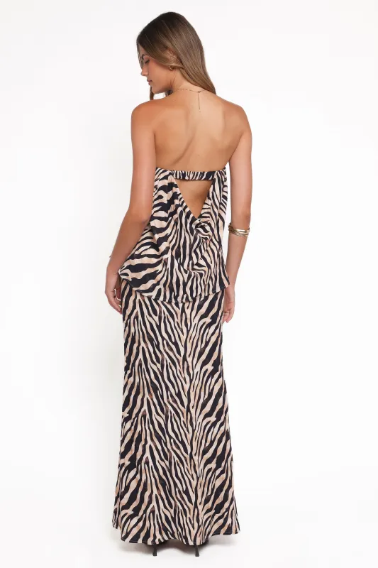 Agnes Skirt Set - Brown Zebra sold by Petal & Pup