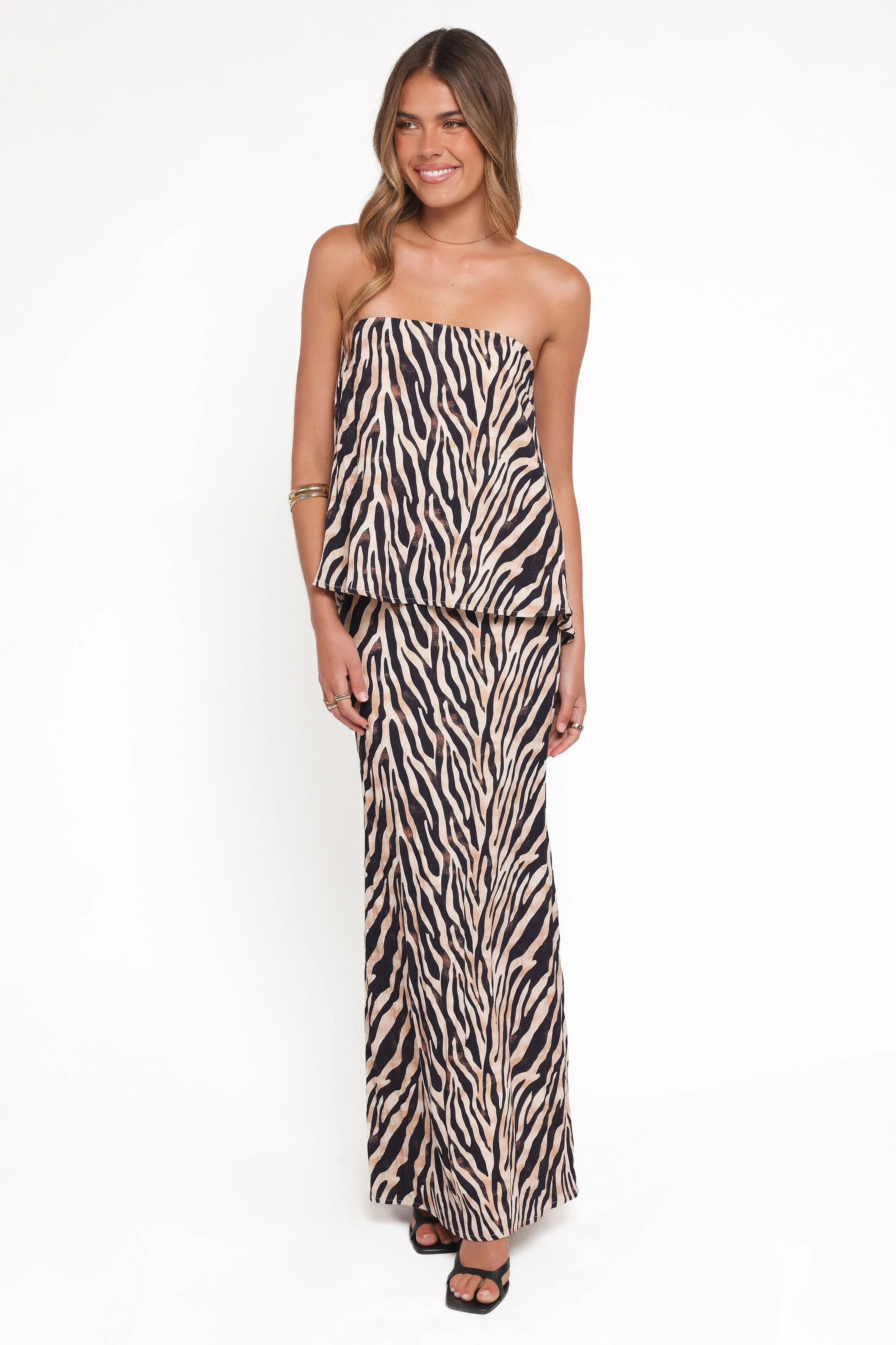 Agnes Skirt Set - Brown Zebra sold by Petal & Pup product image thumbnail 2