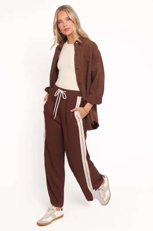 Hvar Track Pant - Brown sold by Petal & Pup
