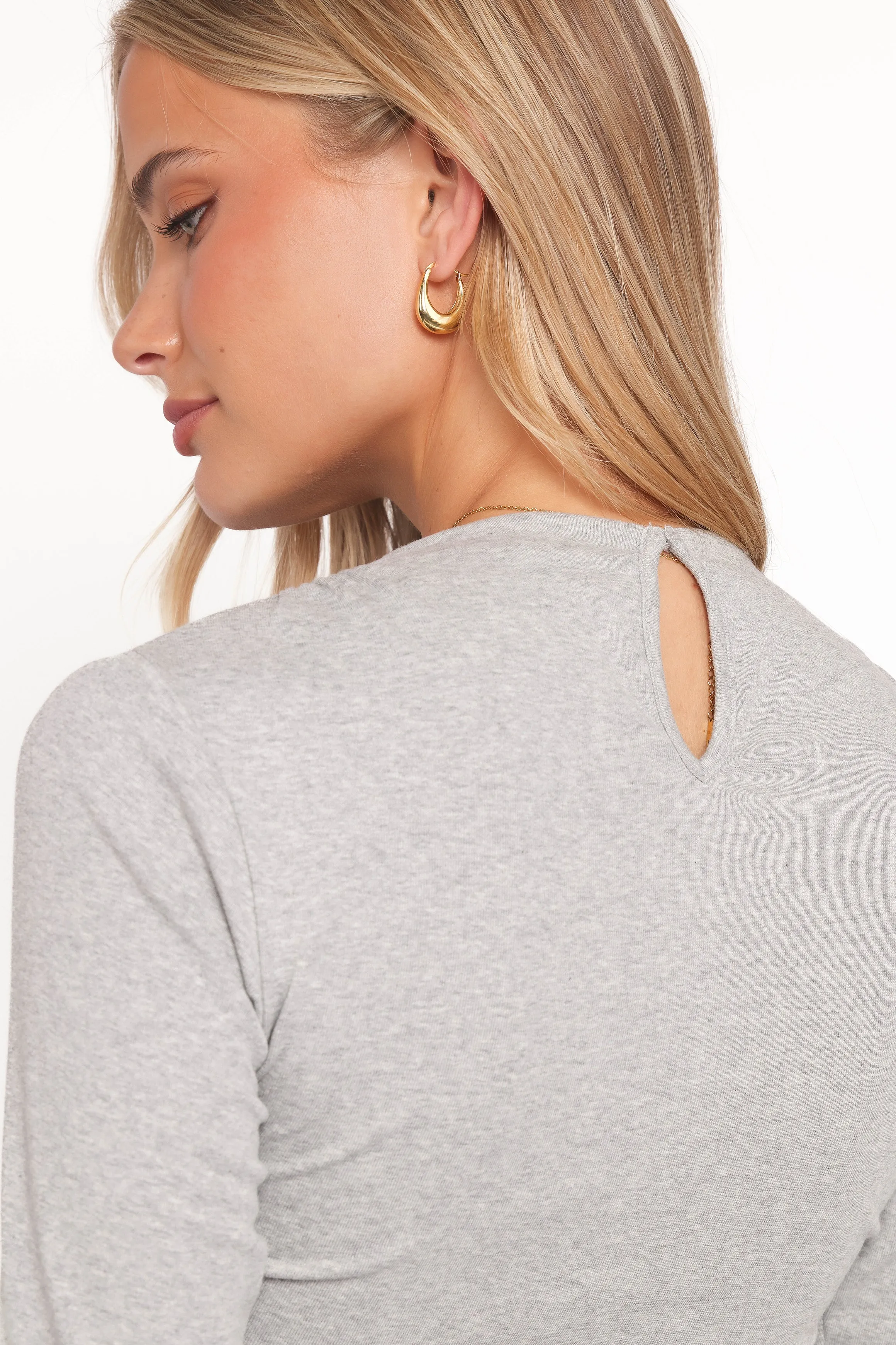 Nissa Long Sleeve Top - Heather Grey sold by Petal & Pup product image thumbnail 2