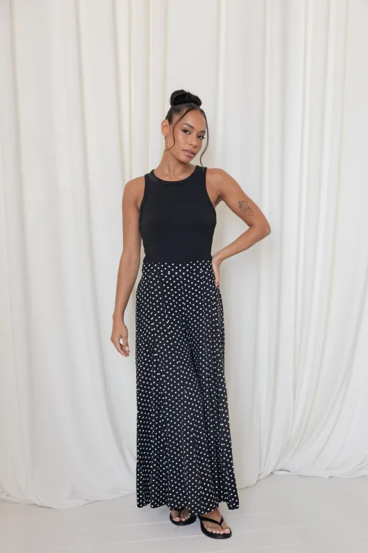 Neveah Pant - Black Polka Dot sold by Petal & Pup