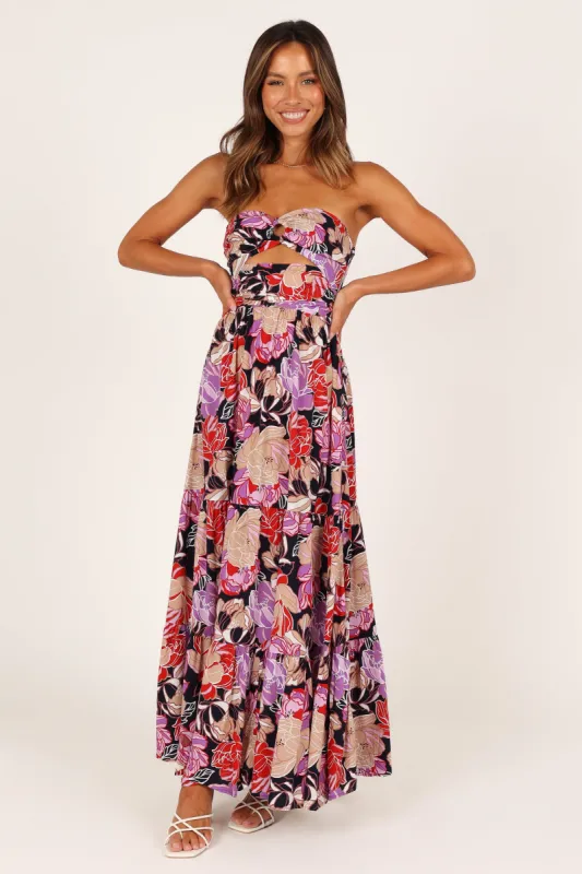 Sarai Dress - Purple Floral sold by Petal & Pup