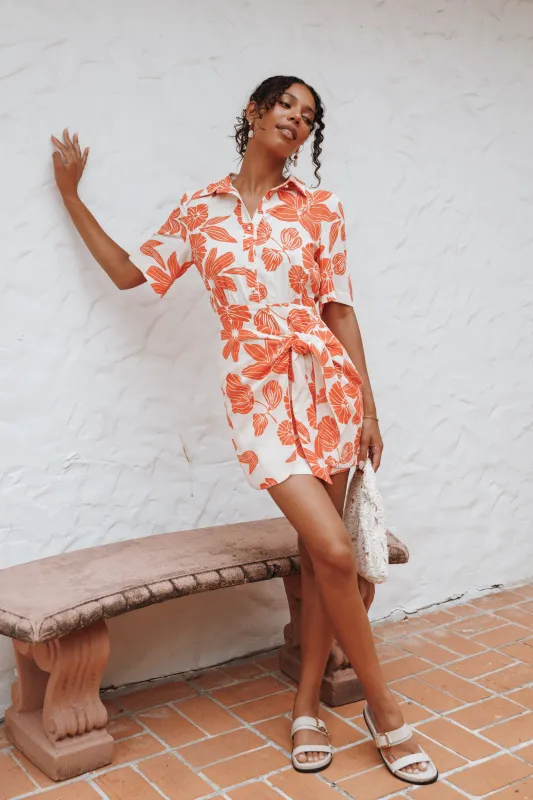 Leyton Mini Dress - Red Floral sold by Petal & Pup