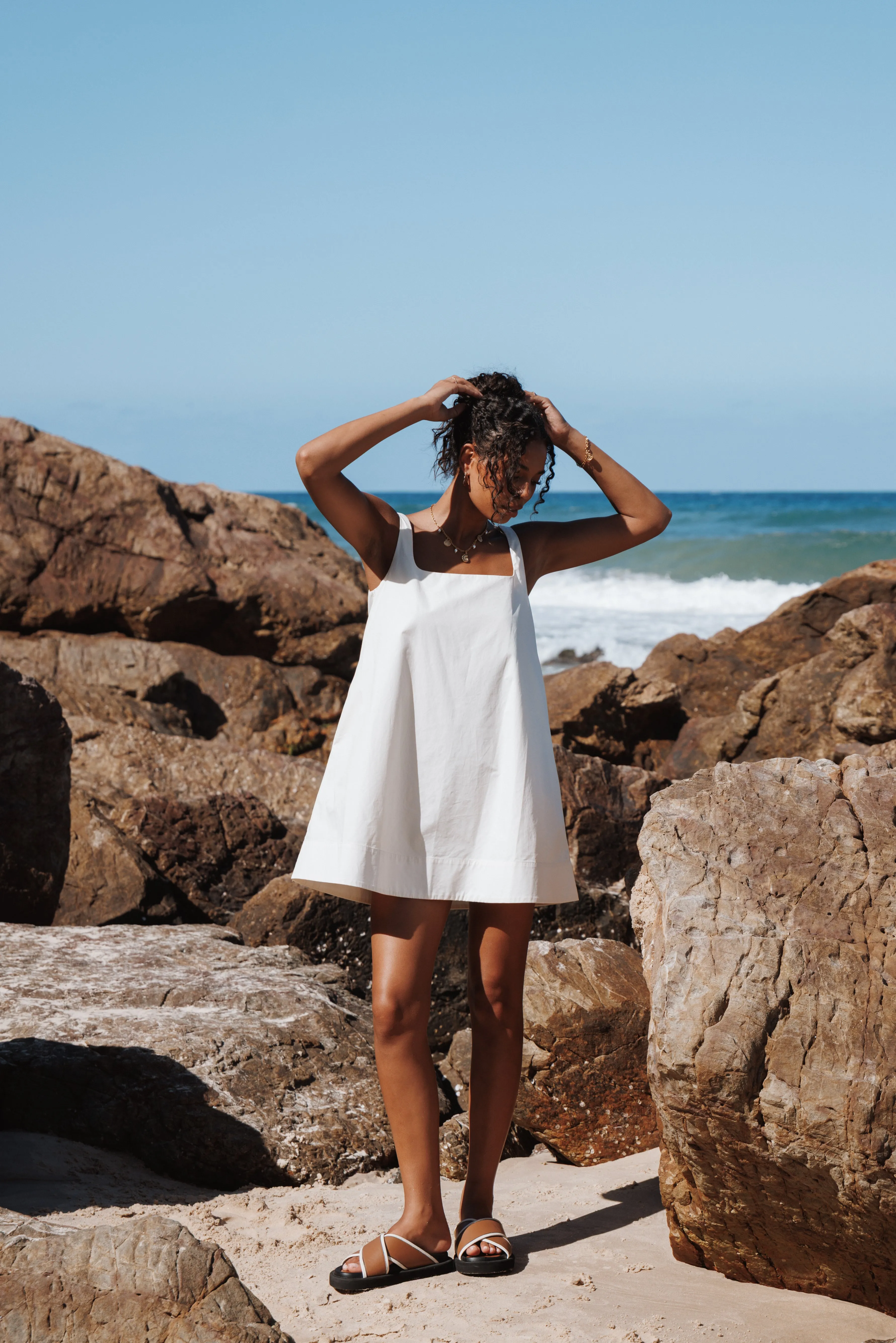 Kora Mini Dress - Chalk White sold by Petal & Pup