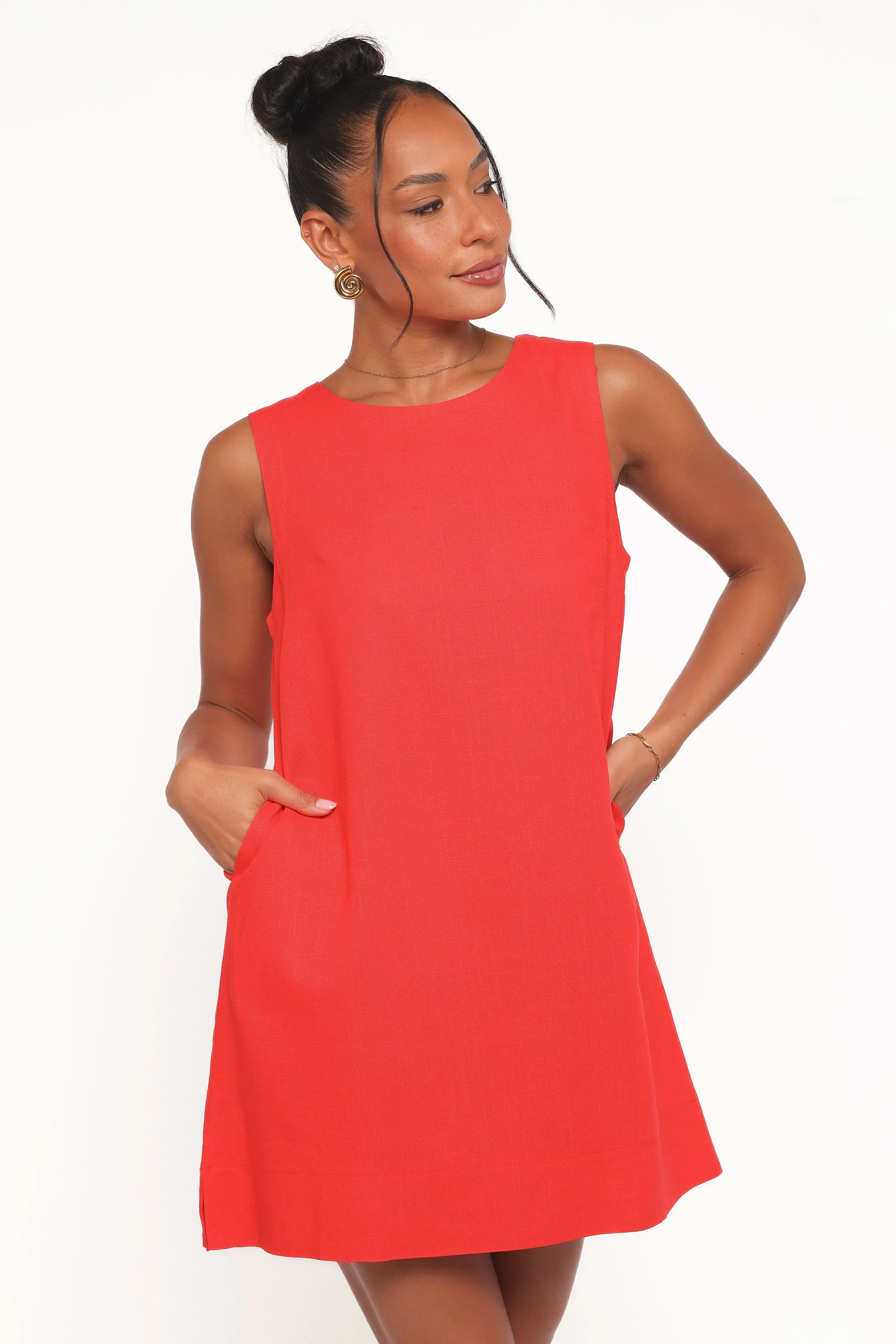 Zoe Mini Dress - Red sold by Petal & Pup product image thumbnail 2