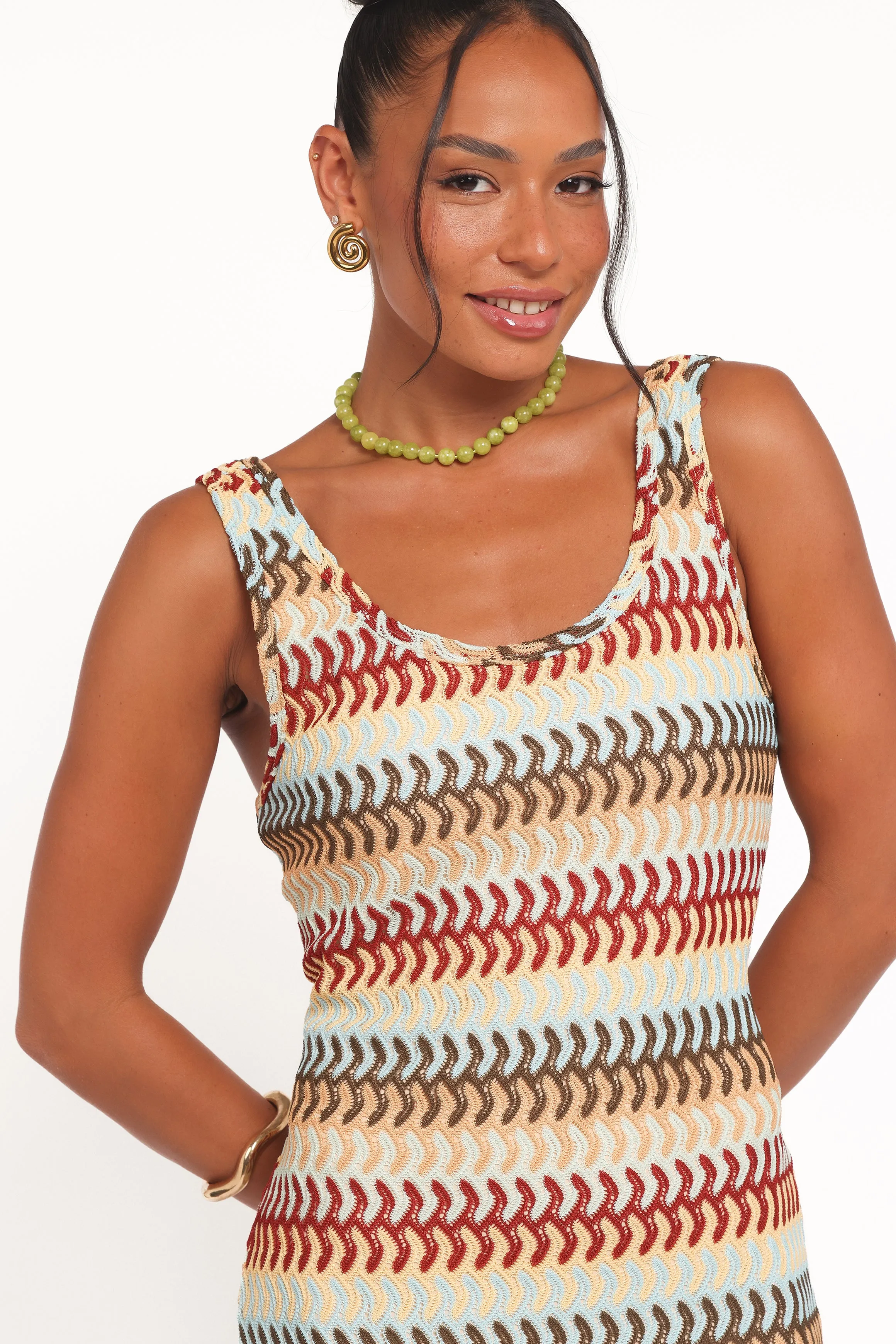 Sommer Midi Dress - Multi Stripe sold by Petal & Pup product image thumbnail 3