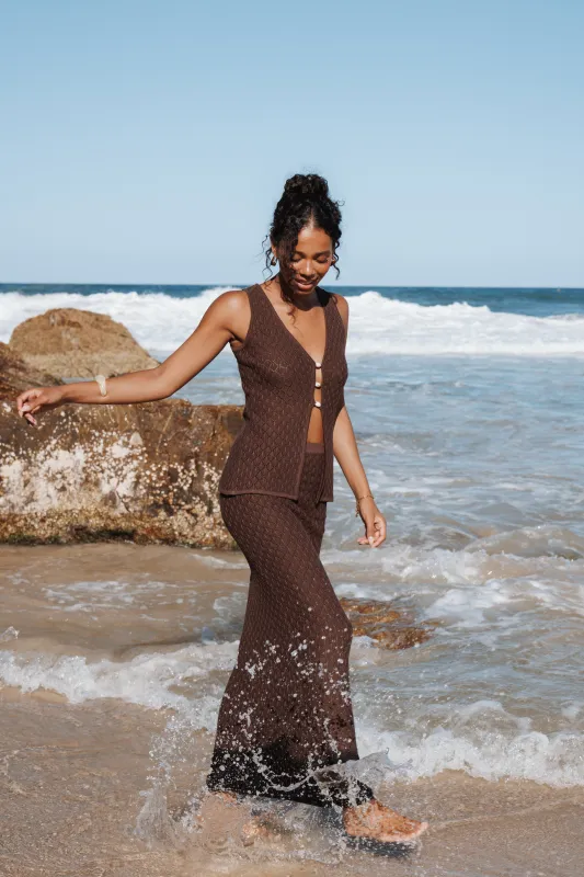 Asplie Knit Maxi Skirt - Espresso sold by Petal & Pup