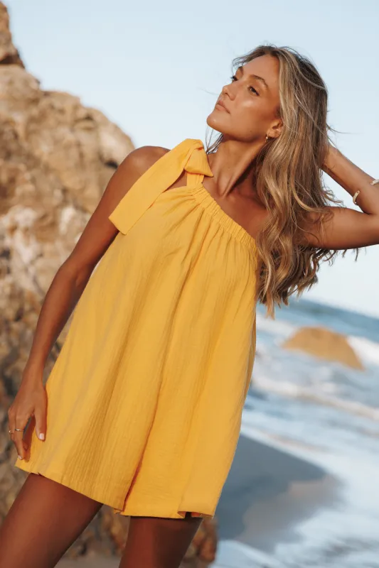 Miffy One Shoulder Romper - Mango sold by Petal & Pup