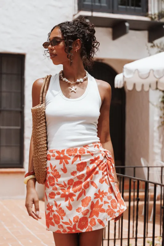 Miles Racerback Rib Knit Tank Top - White sold by Petal & Pup