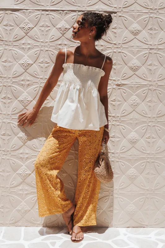 Jacinta Sequin Lace Pant - Mango made by Petal & Pup