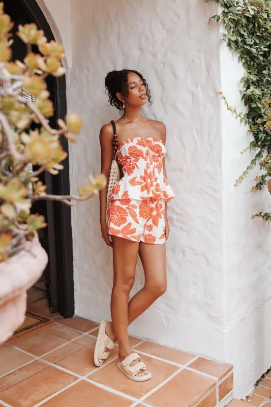 Luna Short Set - Red Floral sold by Petal & Pup
