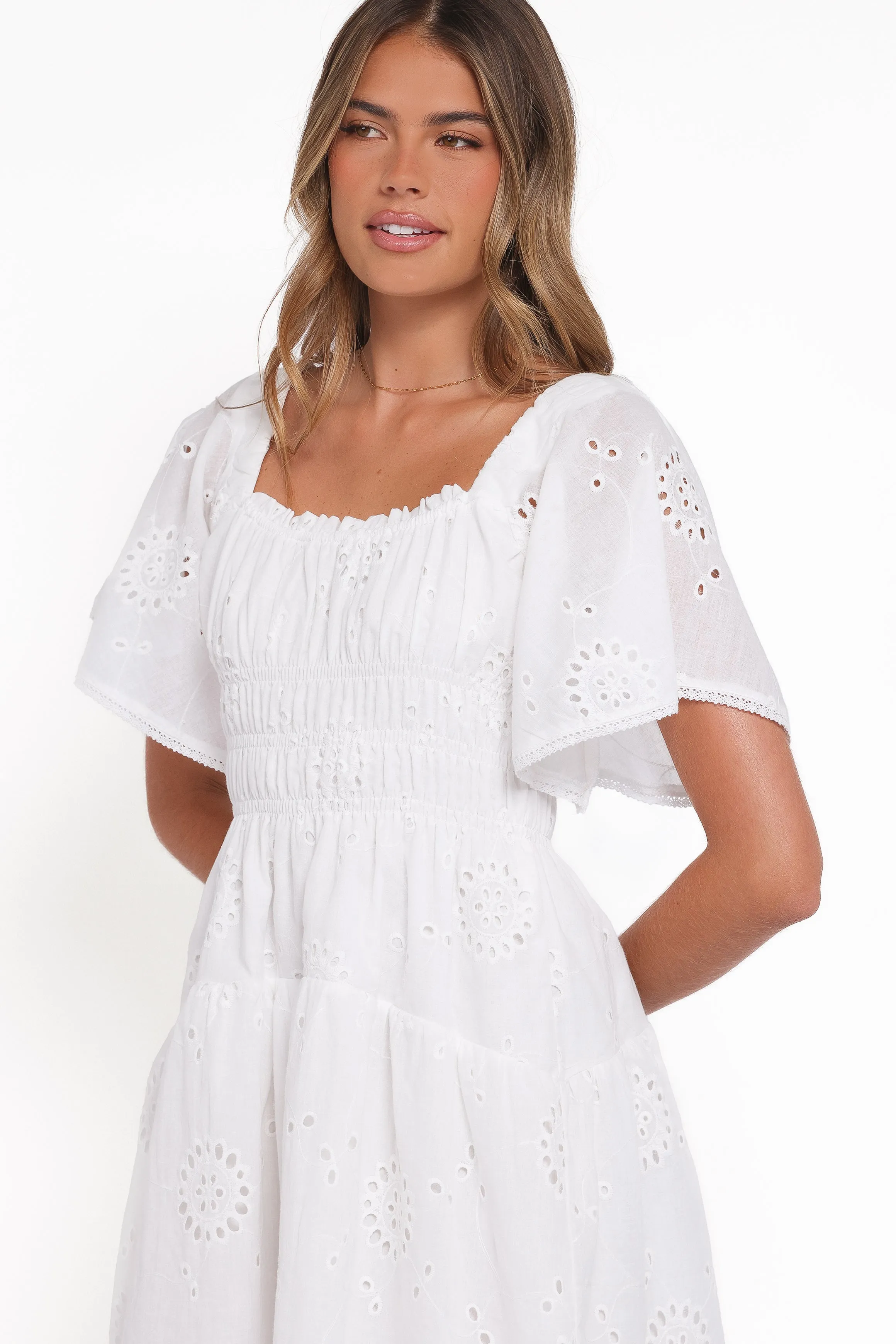 Tierney Mini Dress - White sold by Petal & Pup product image thumbnail 4