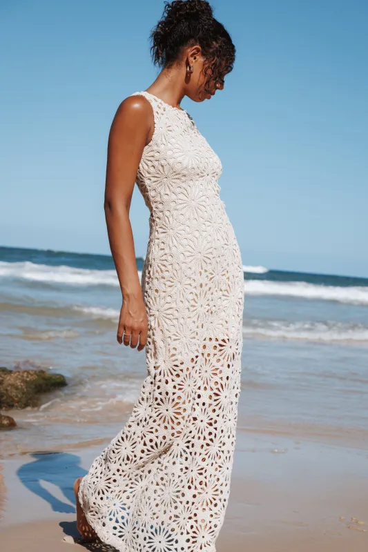 Carlene Maxi Dress - Natural sold by Petal & Pup