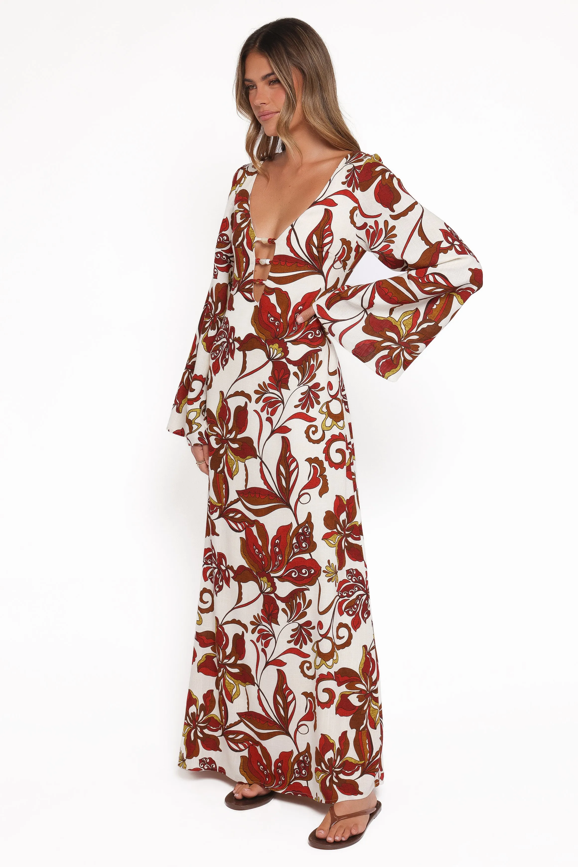 Inala Maxi Dress - Brown Floral sold by Petal & Pup product image thumbnail 4