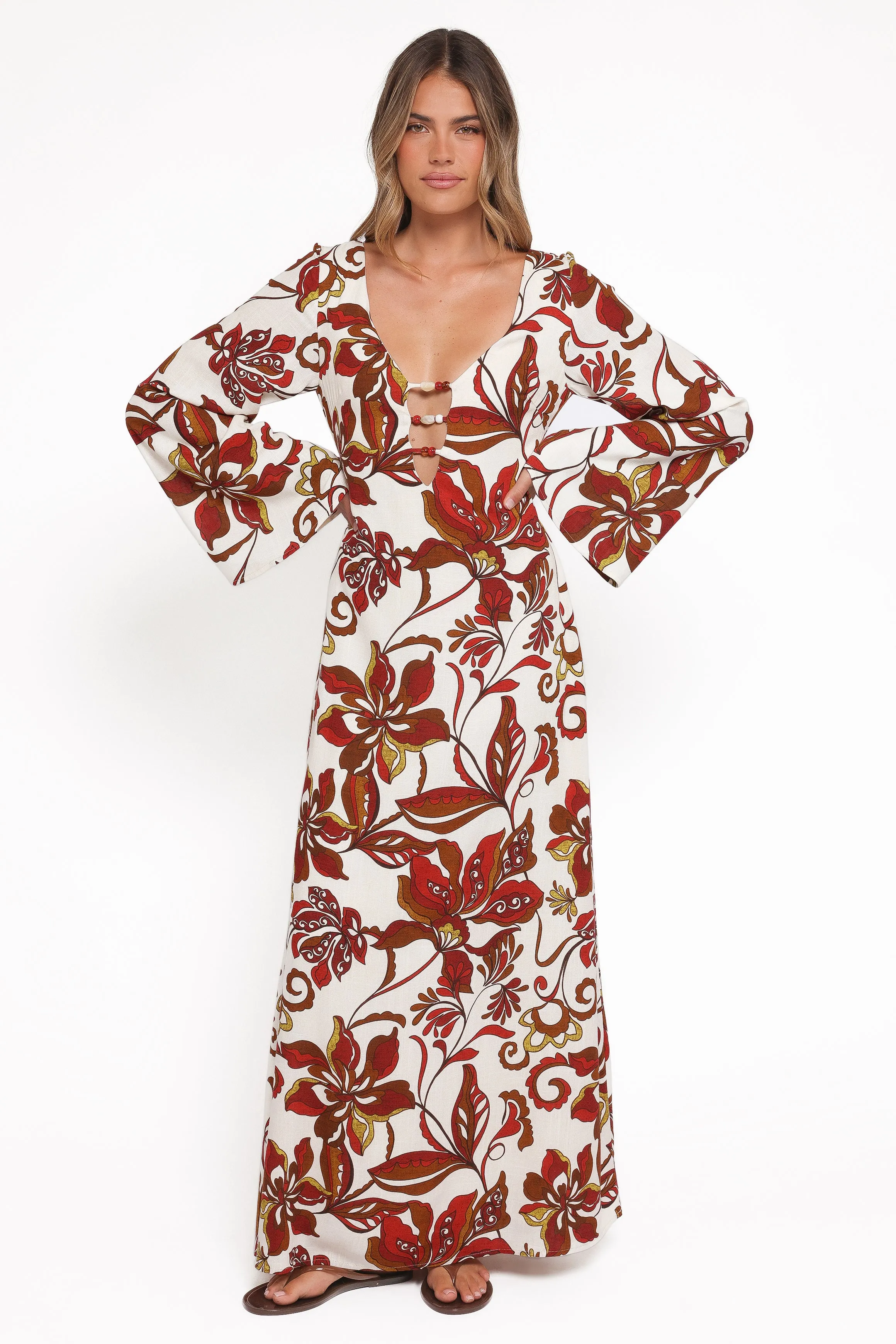 Inala Maxi Dress - Brown Floral sold by Petal & Pup product image thumbnail 2