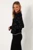 Ariella Sequin Embellished Knit Sweater - Black sold by Petal & Pup