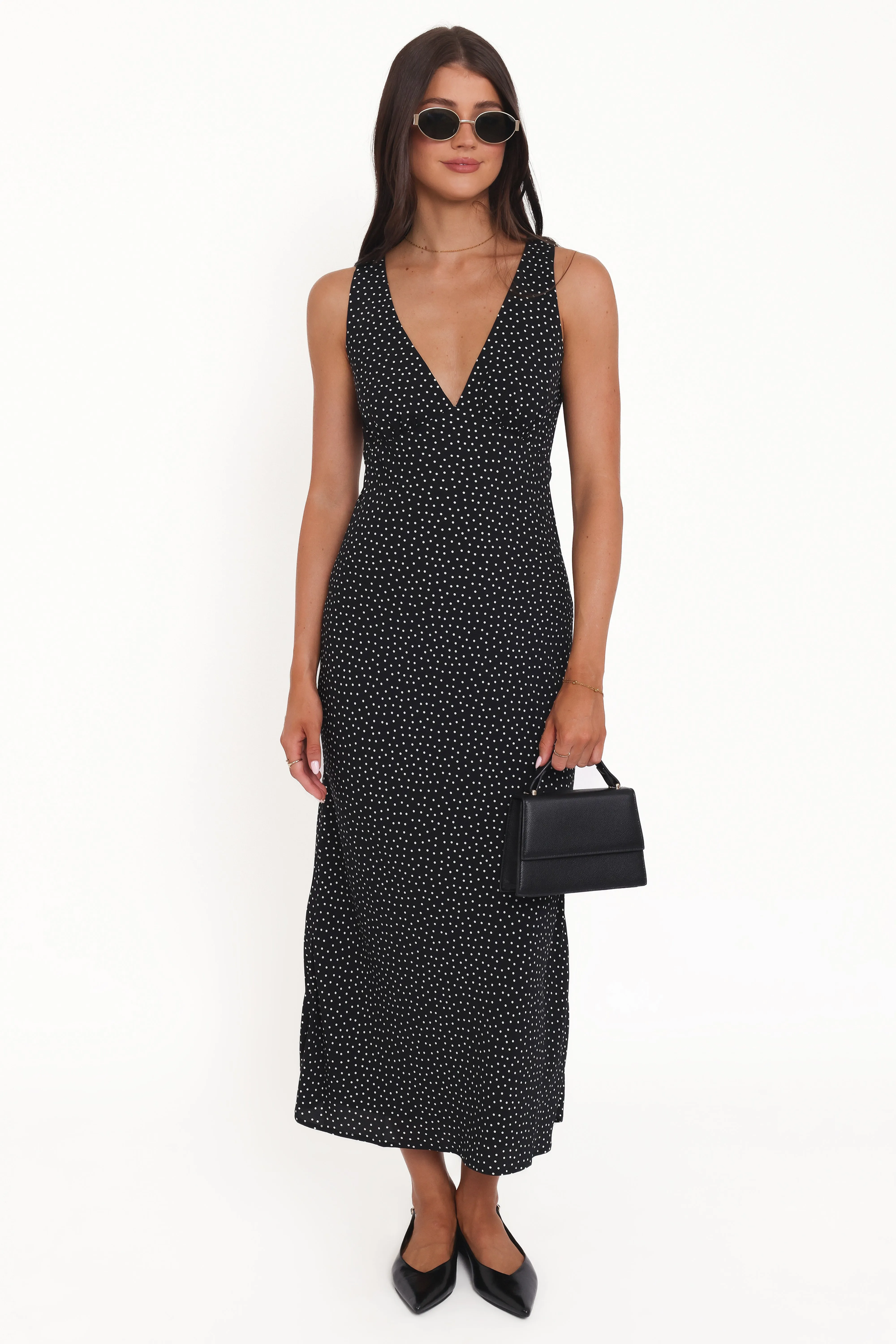 Mirae Maxi Dress - Black Polka Dot sold by Petal & Pup product image thumbnail 2