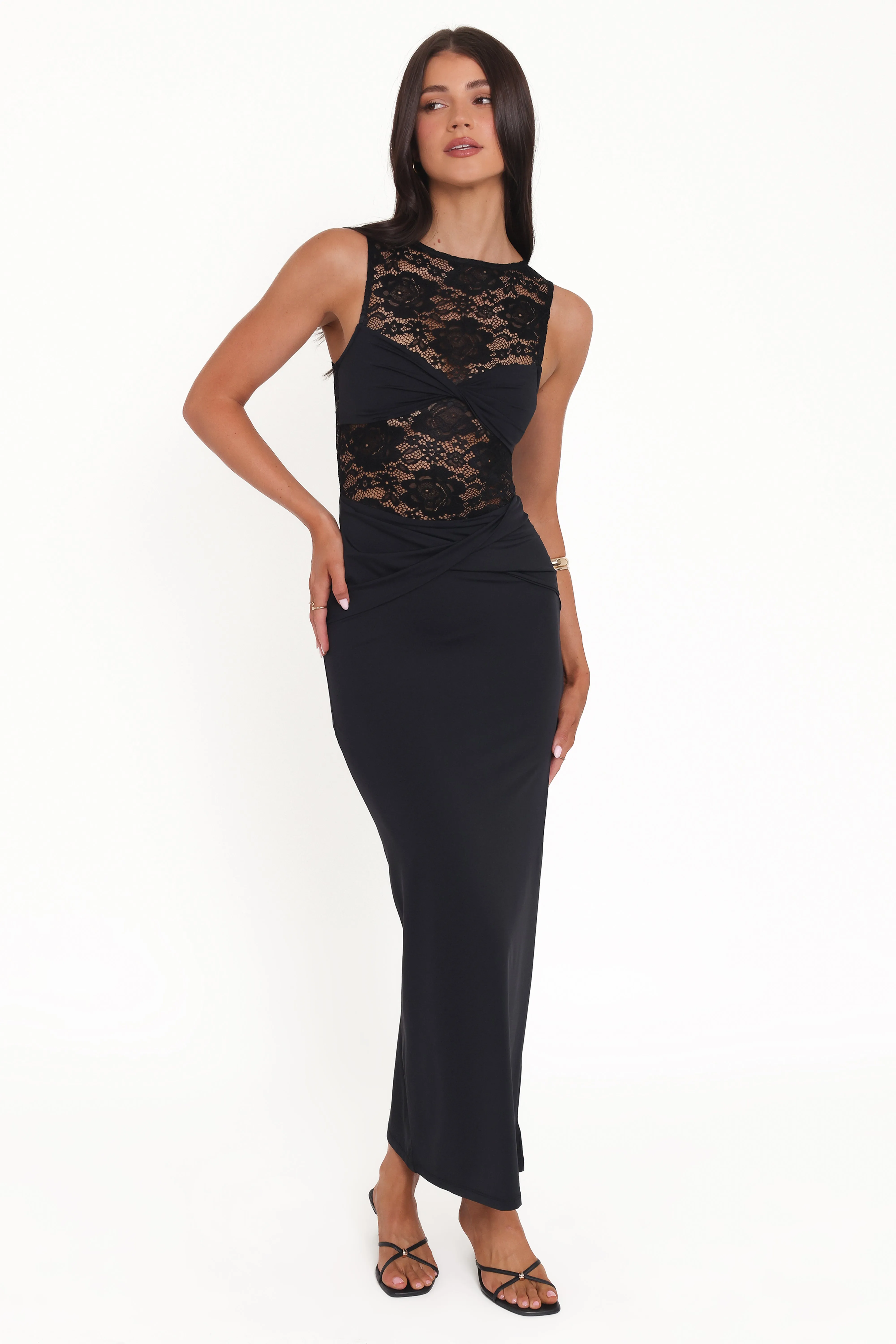 Tinashe Lace Midi Dress - Black sold by Petal & Pup product image thumbnail 2