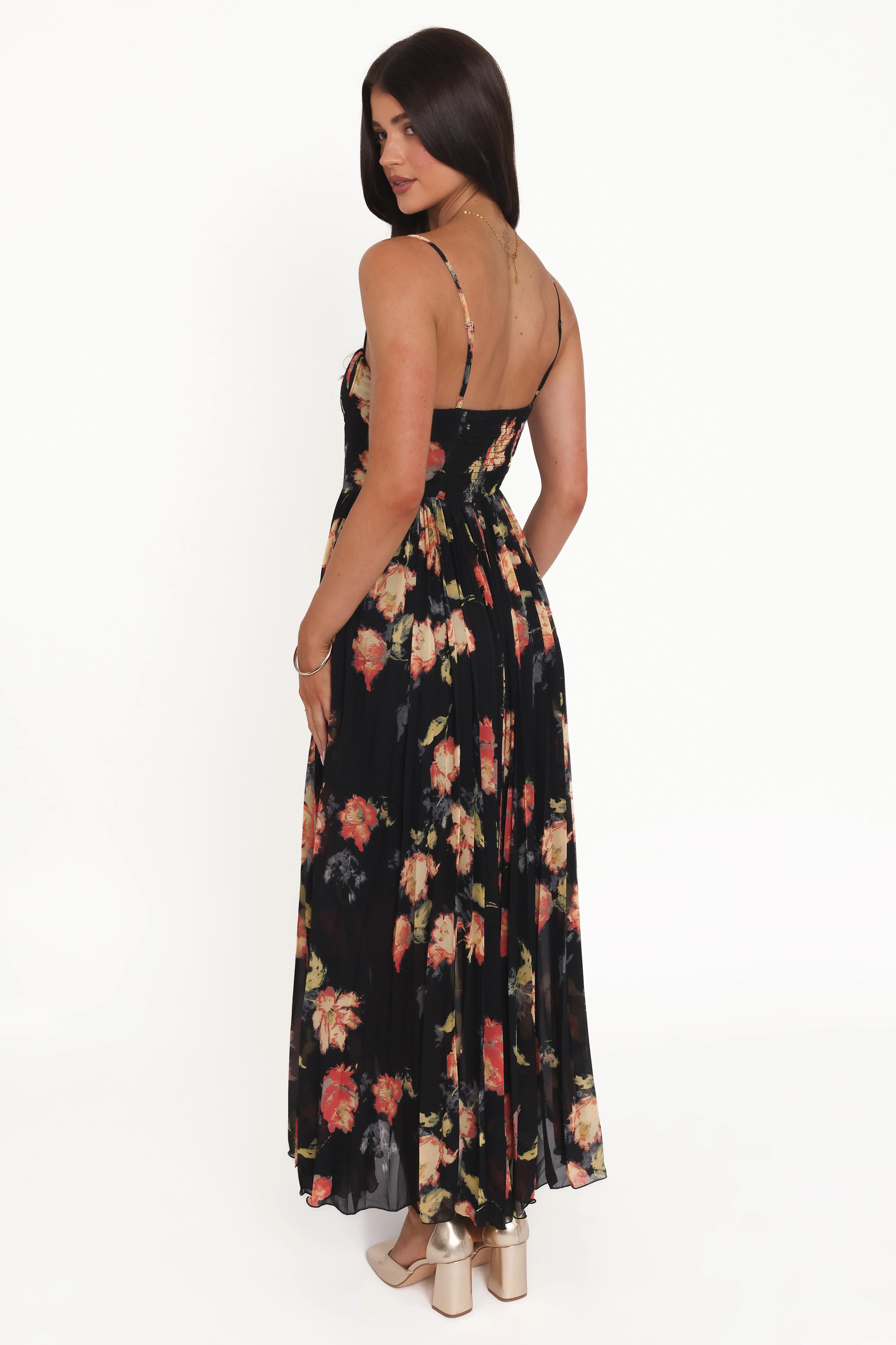 Achanti Pleated Maxi Dress - Black Multi sold by Petal & Pup product image thumbnail 5