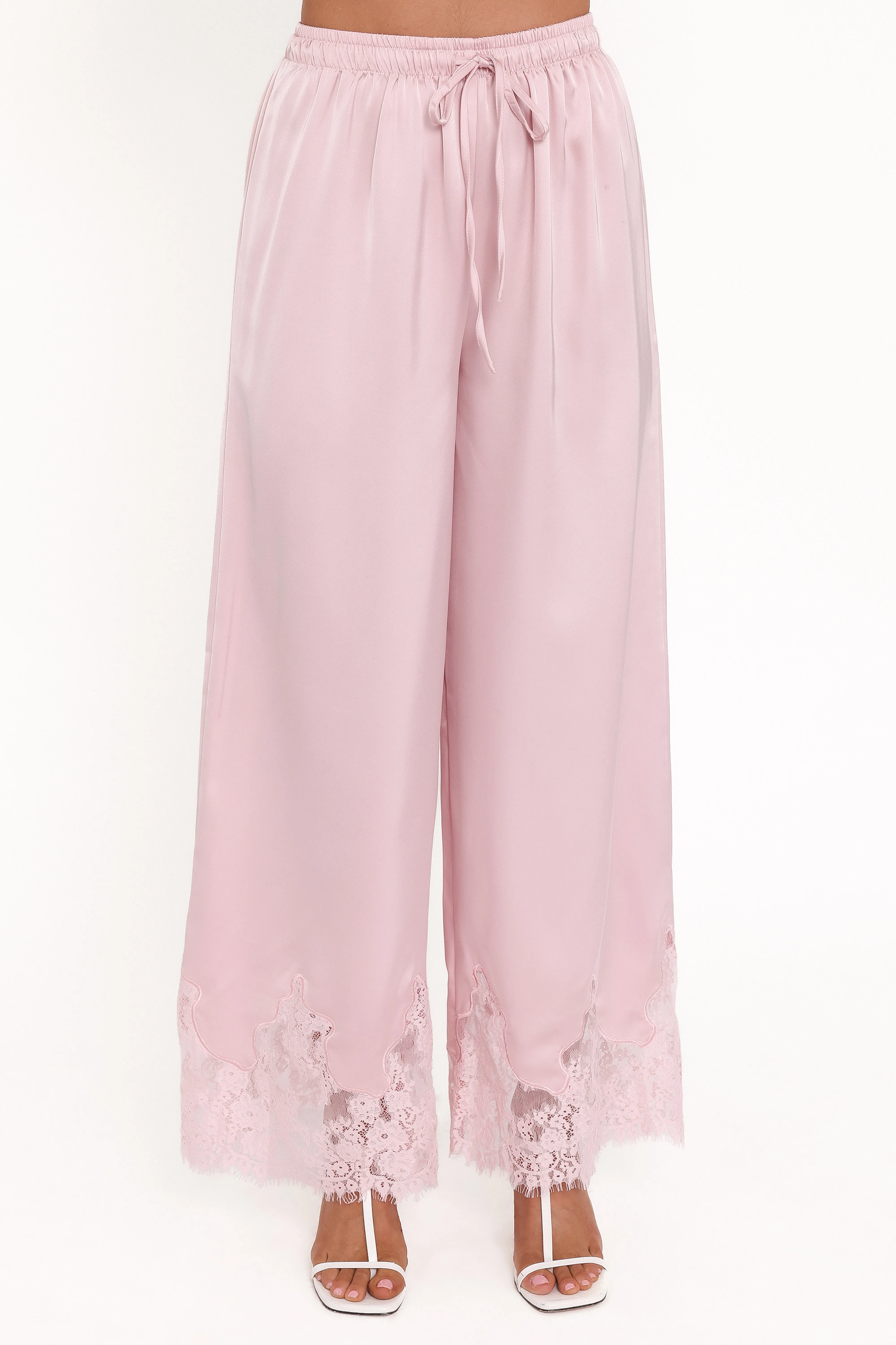 Viola Drawstring Wide Leg Pant - Pale Pink sold by Petal & Pup product image thumbnail 3