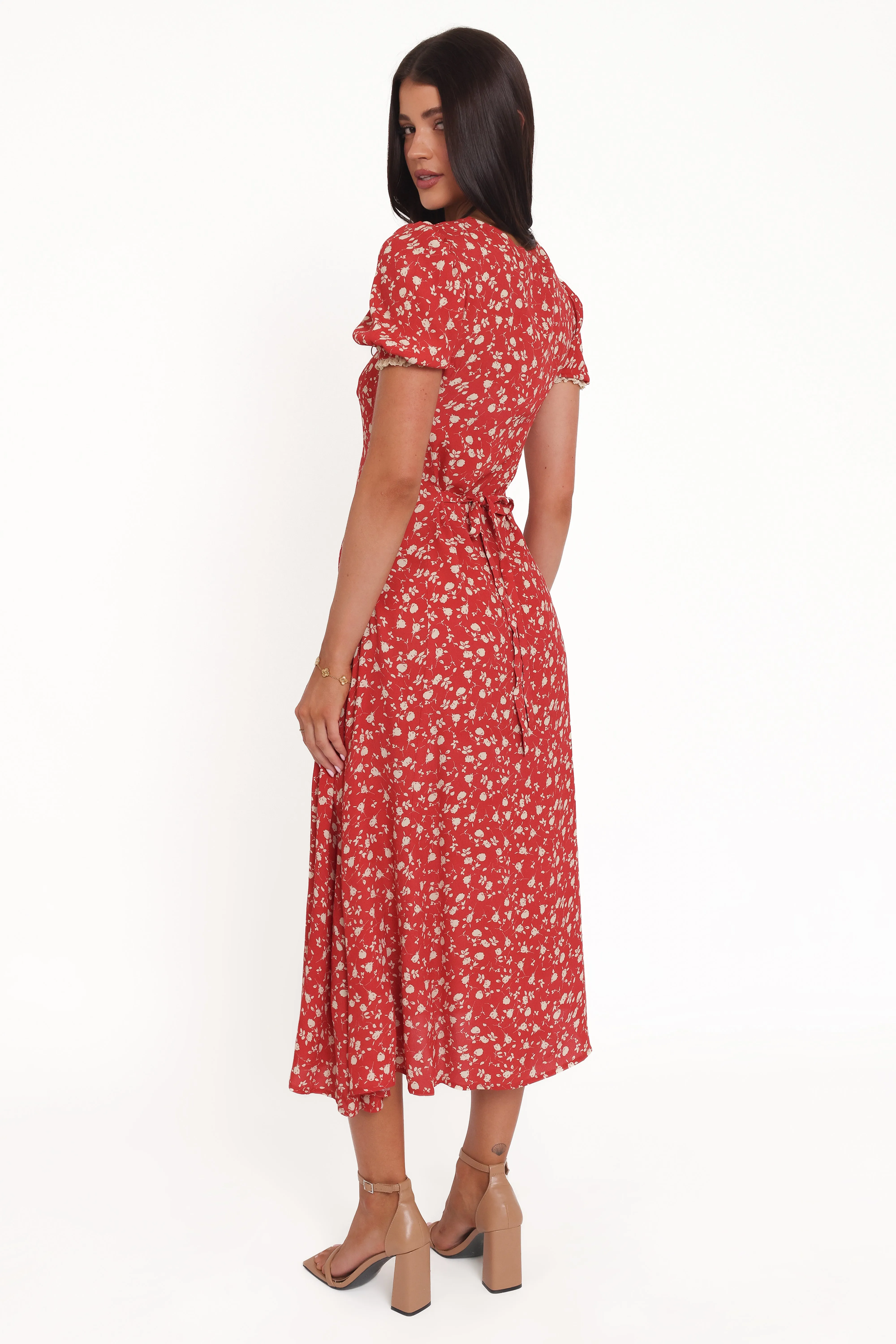 Francine Lace Midi Dress - Red Floral sold by Petal & Pup product image thumbnail 5