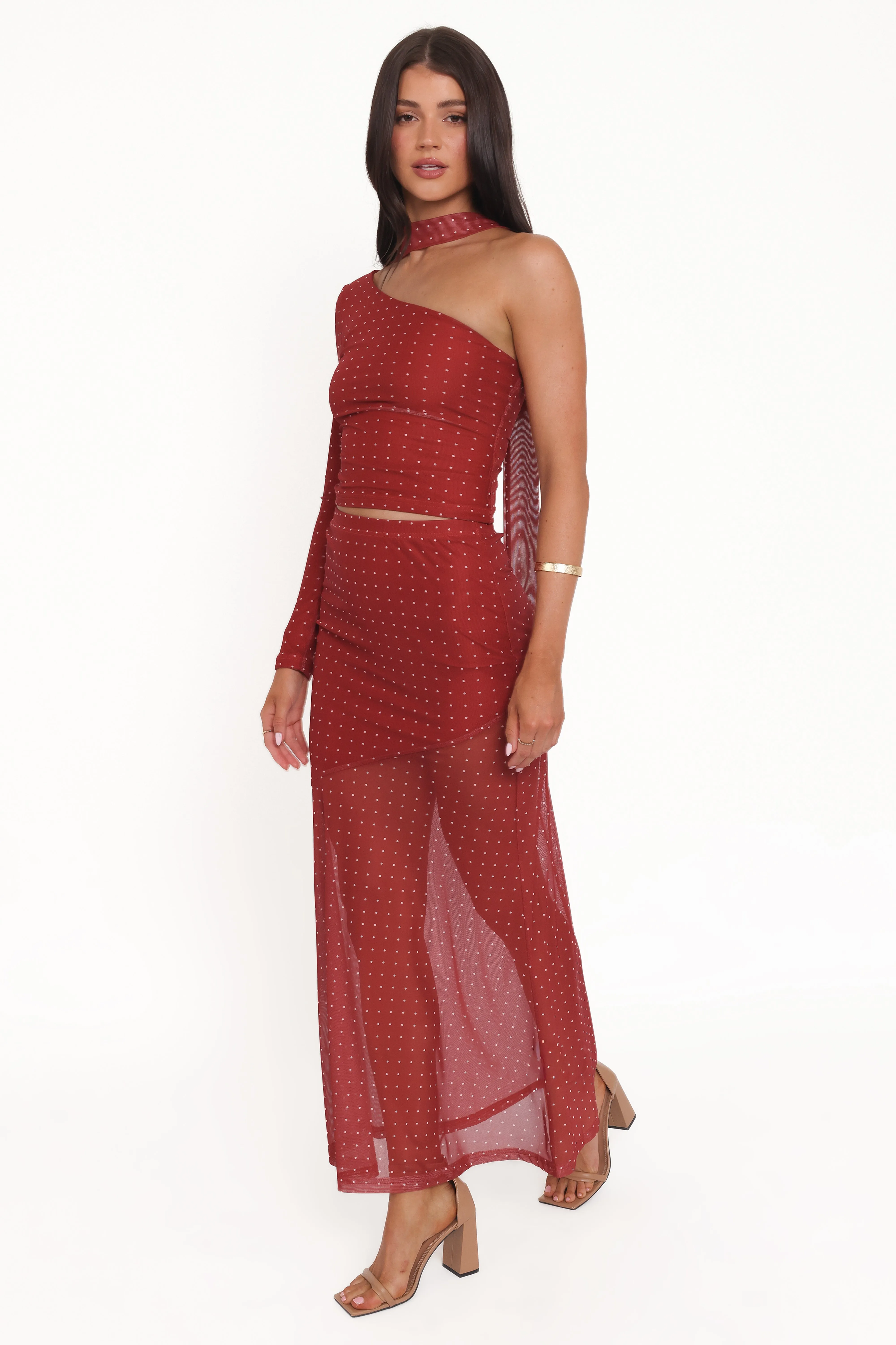 Hollie Mesh Skirt Set - Red Polka Dot sold by Petal & Pup product image thumbnail 4