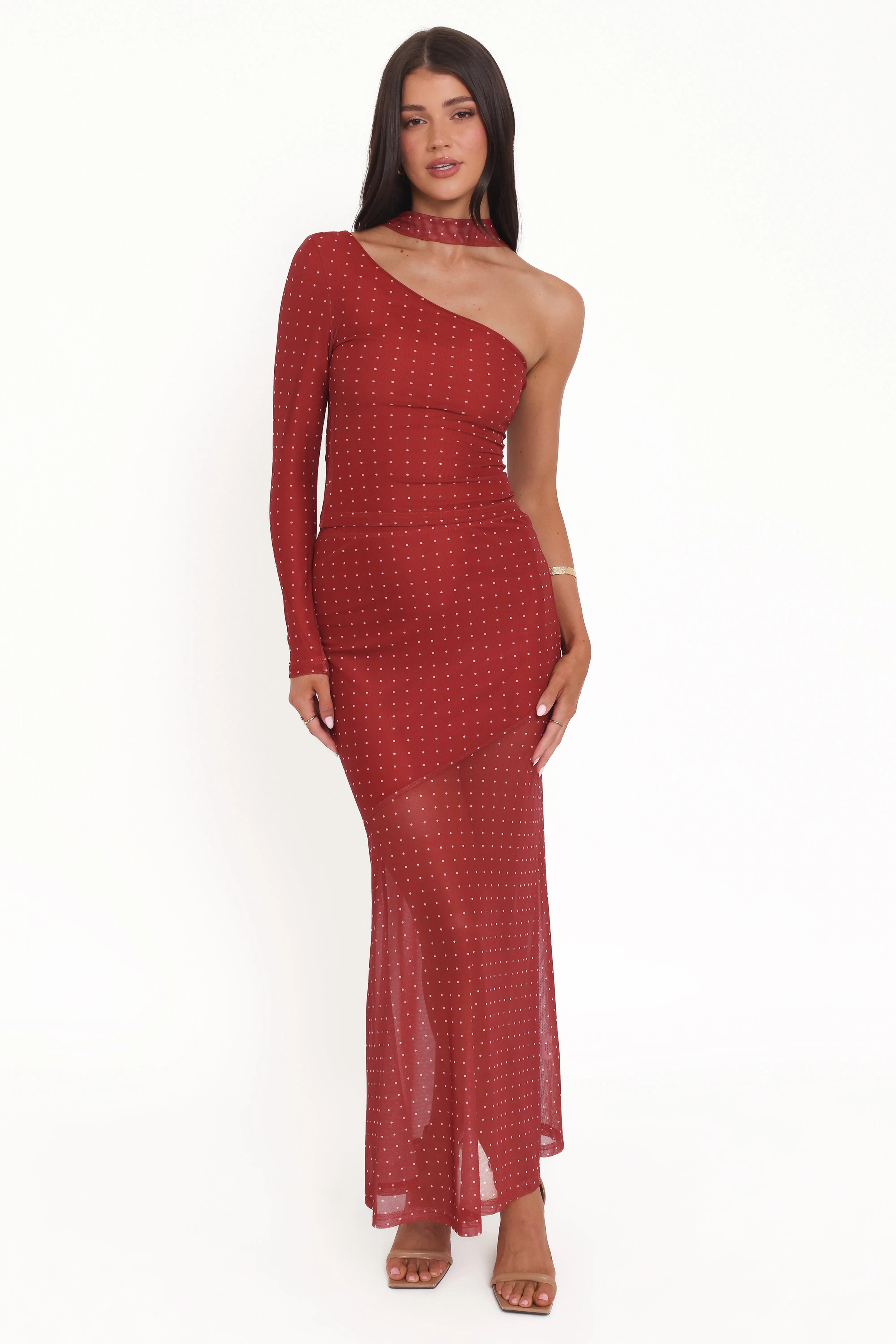 Hollie Mesh Skirt Set - Red Polka Dot sold by Petal & Pup product image thumbnail 2