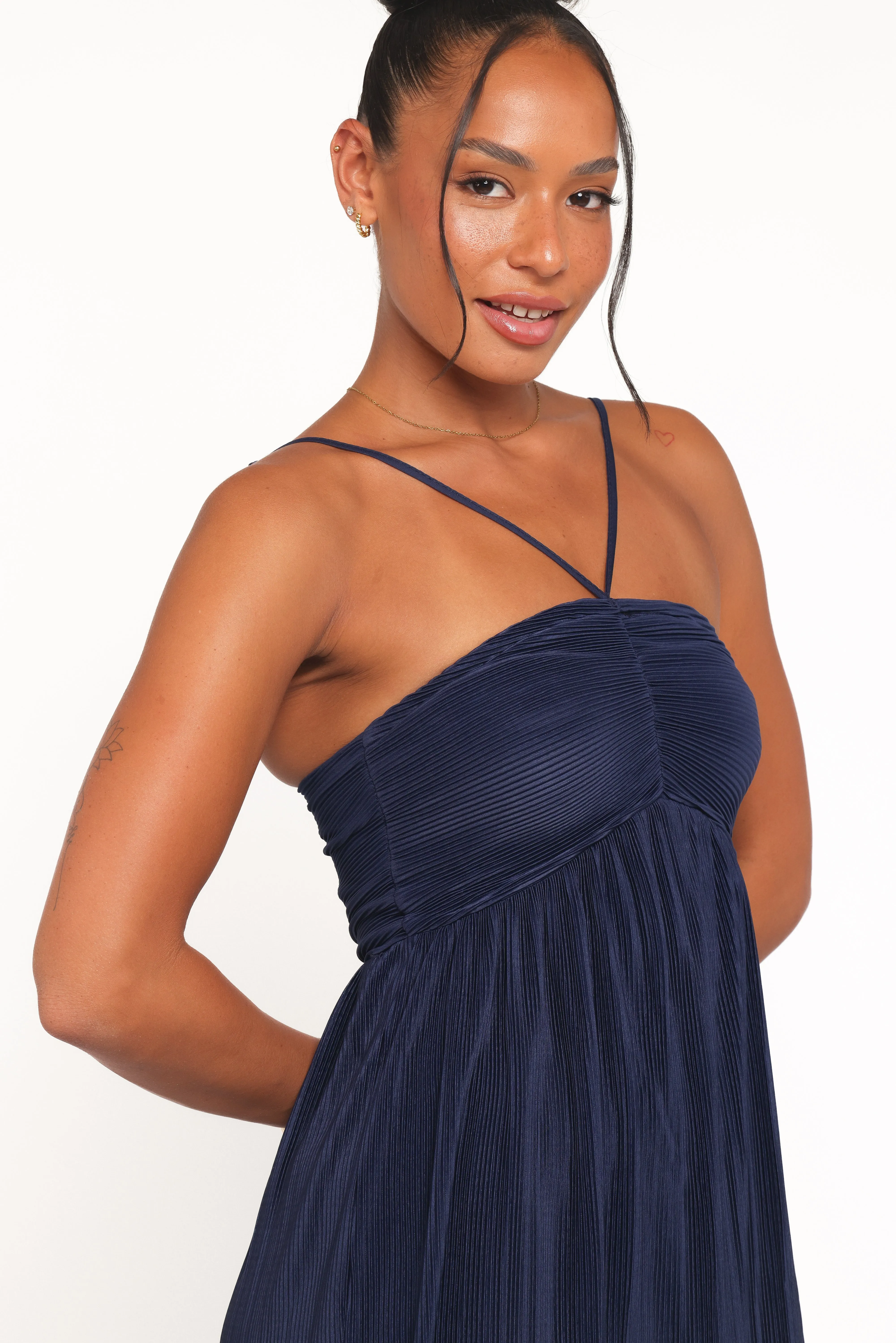 Polly Halterneck Maxi Dress - Navy sold by Petal & Pup product image thumbnail 2