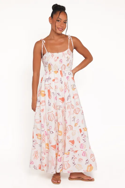 Bairbre Maxi Dress - Pink Beach Print sold by Petal & Pup