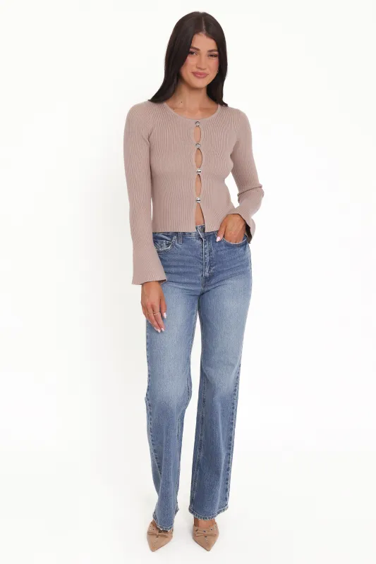 Rosienna Knit Top - Taupe sold by Petal & Pup