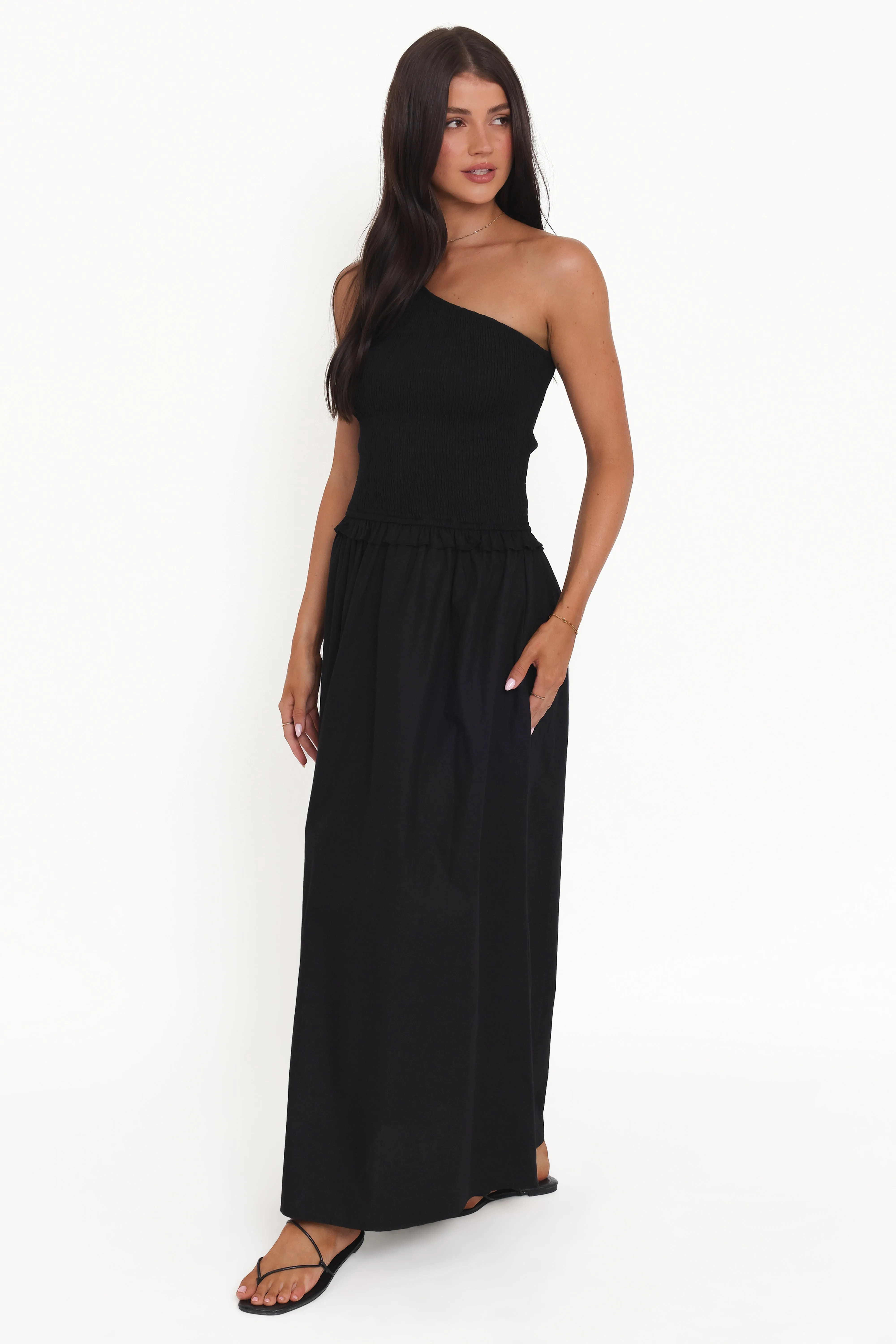 Myla One Shoulder Maxi Dress - Black sold by Petal & Pup product image thumbnail 3