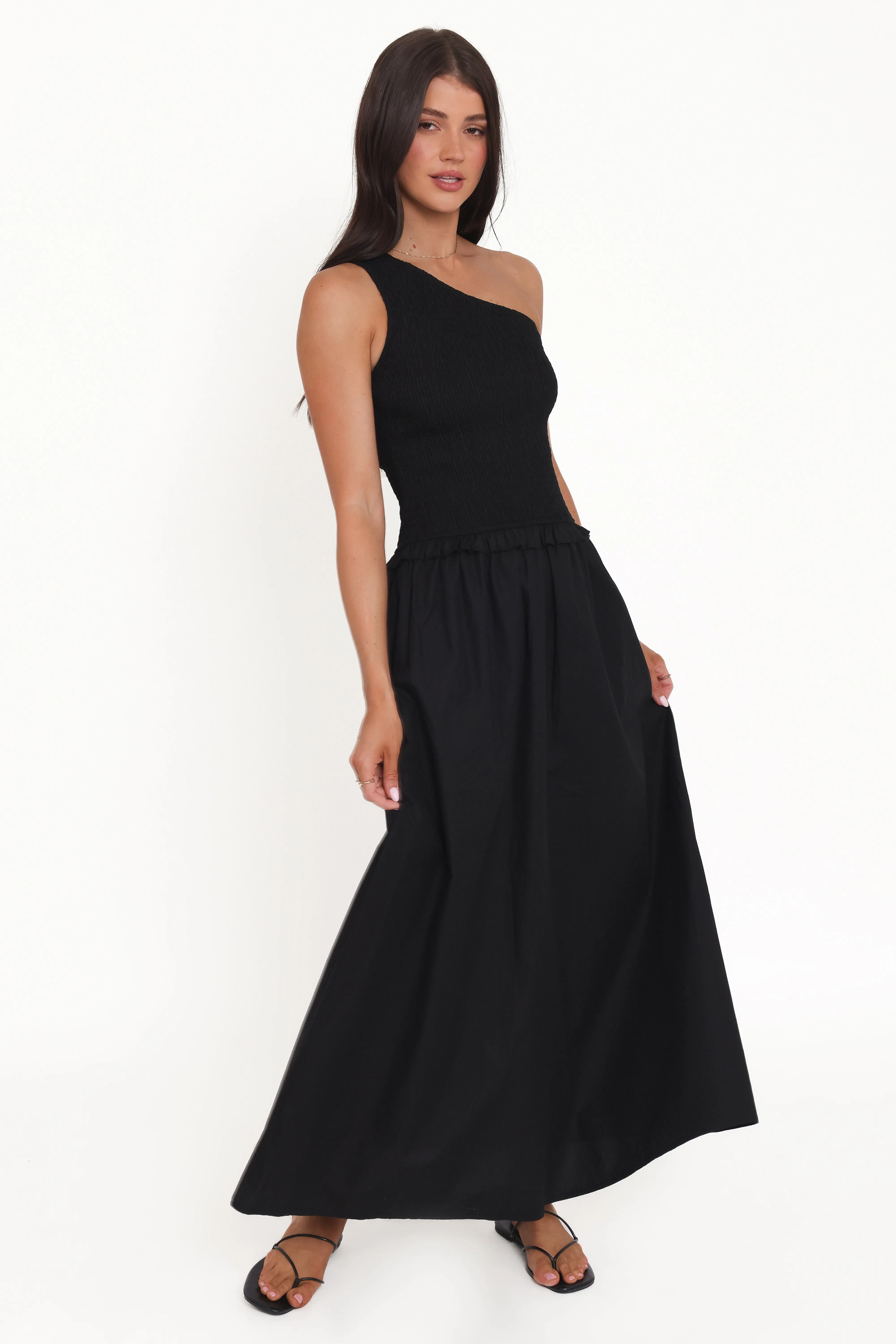 Myla One Shoulder Maxi Dress - Black sold by Petal & Pup product image thumbnail 5
