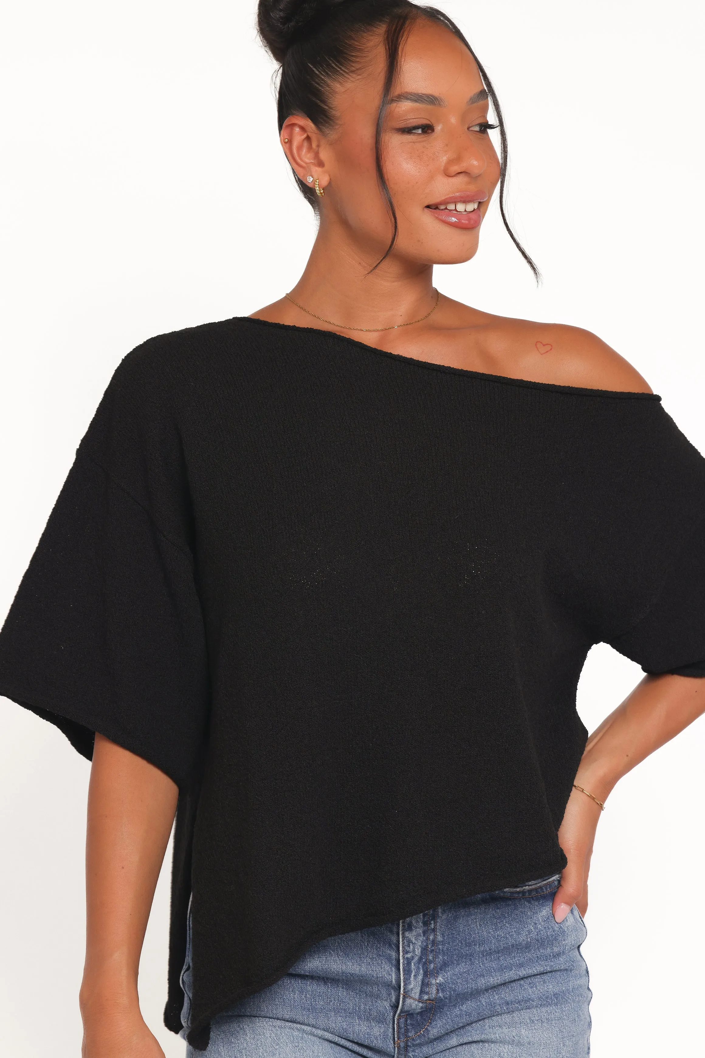 Ardena Boucle Knit Top - Black sold by Petal & Pup product image thumbnail 2