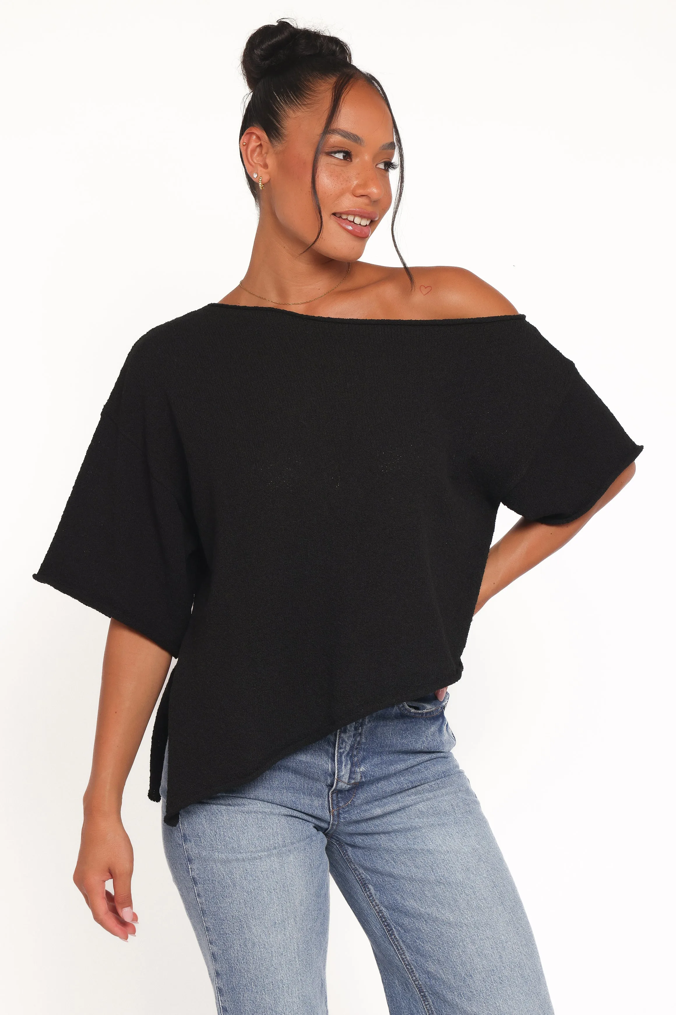 Ardena Boucle Knit Top - Black sold by Petal & Pup product image thumbnail 5