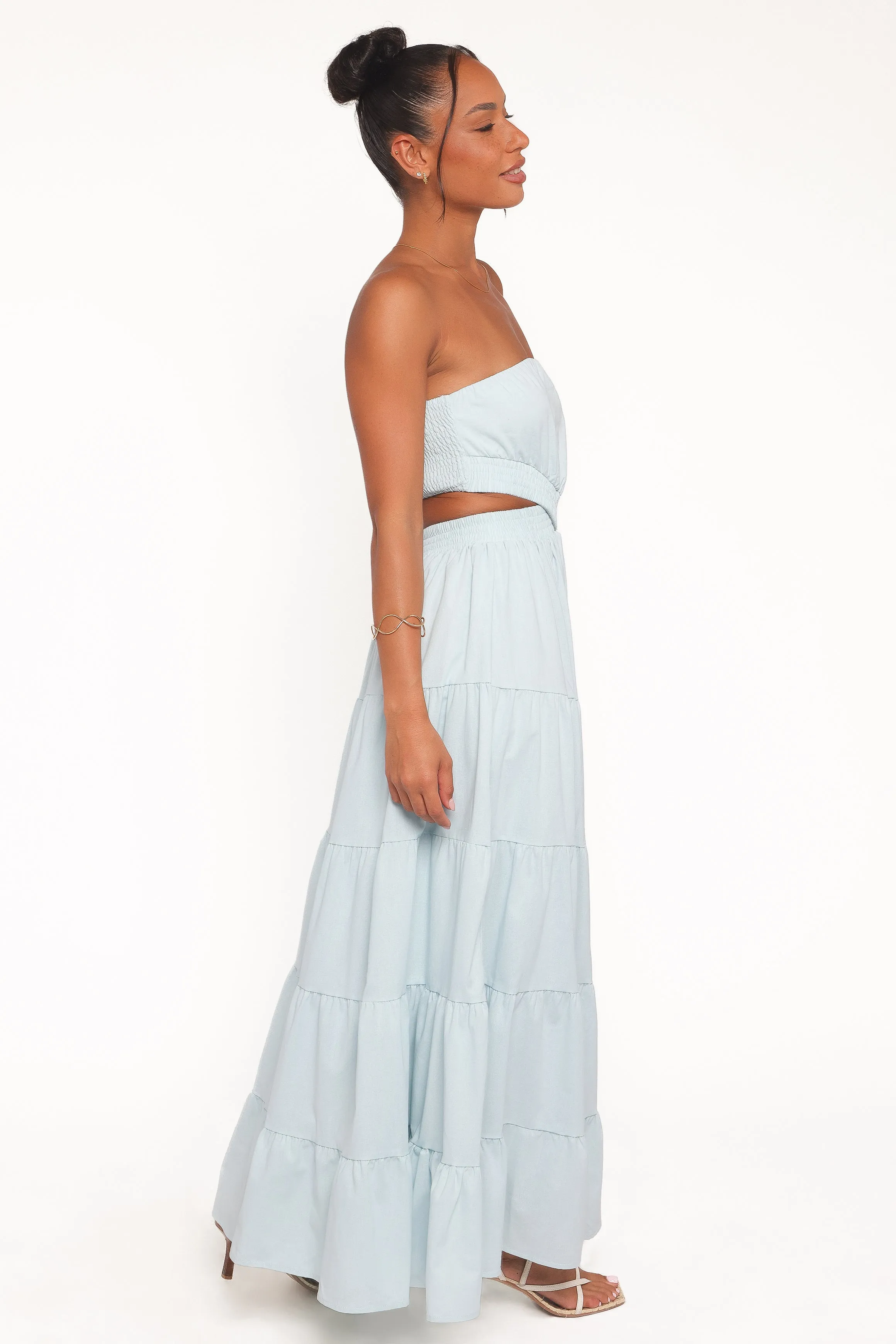 Cadence Strapless Maxi Dress - Blue sold by Petal & Pup product image thumbnail 3