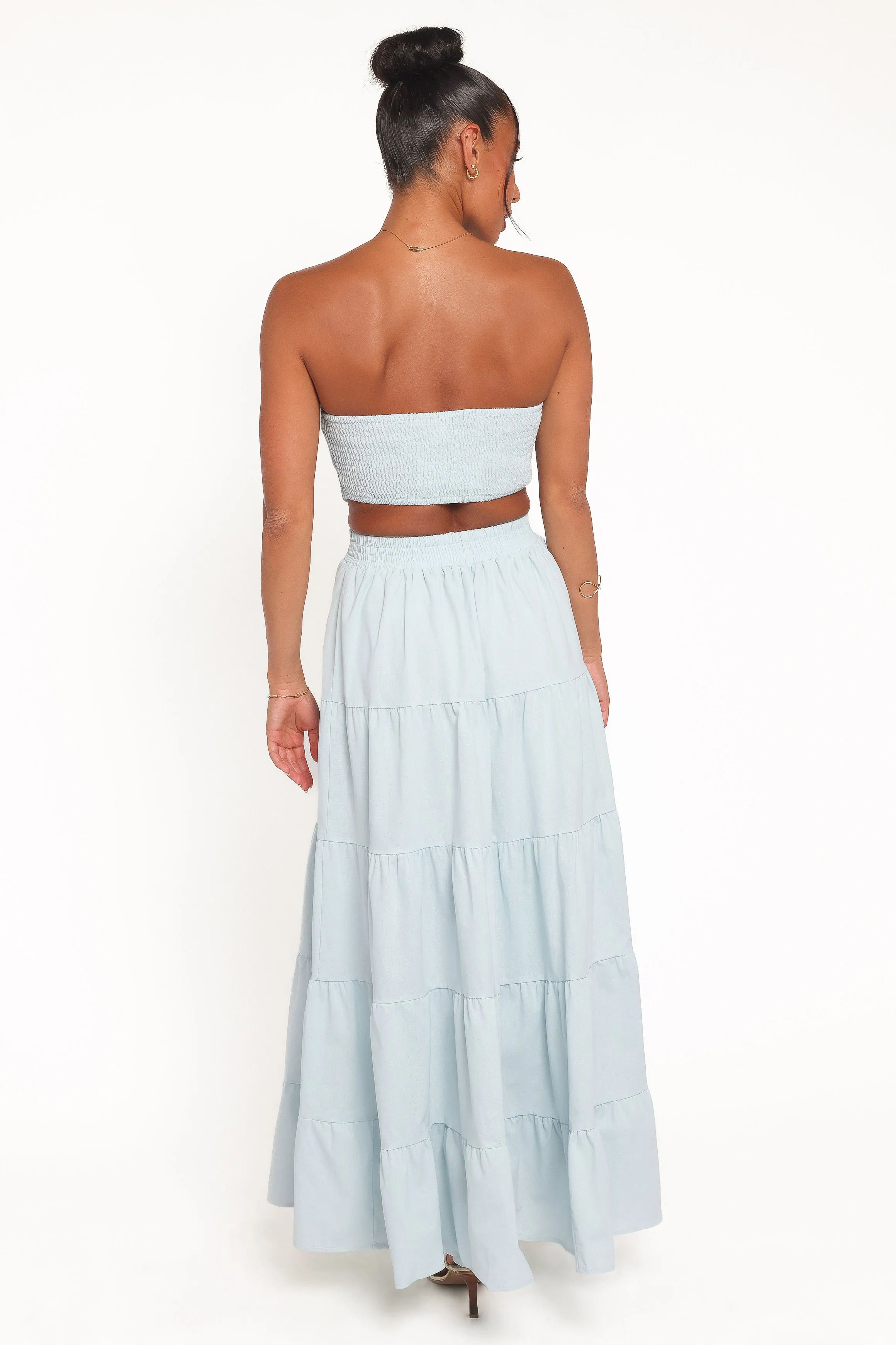 Cadence Strapless Maxi Dress - Blue sold by Petal & Pup product image thumbnail 4