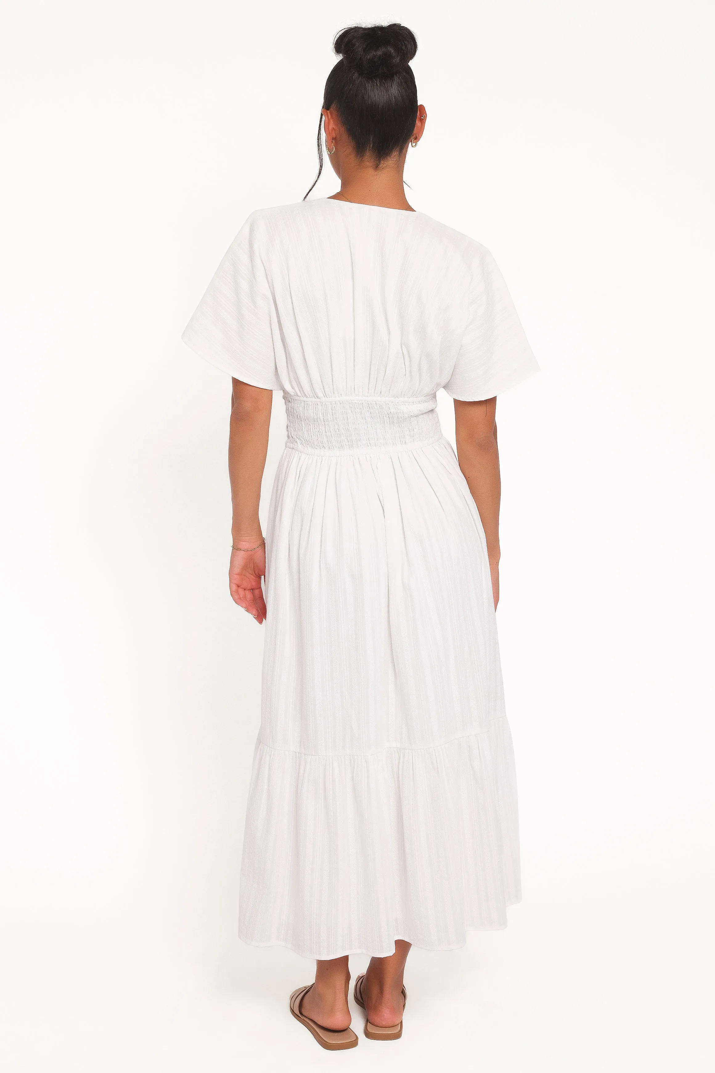 Edel Short Sleeve Maxi Dress - White sold by Petal & Pup product image thumbnail 5