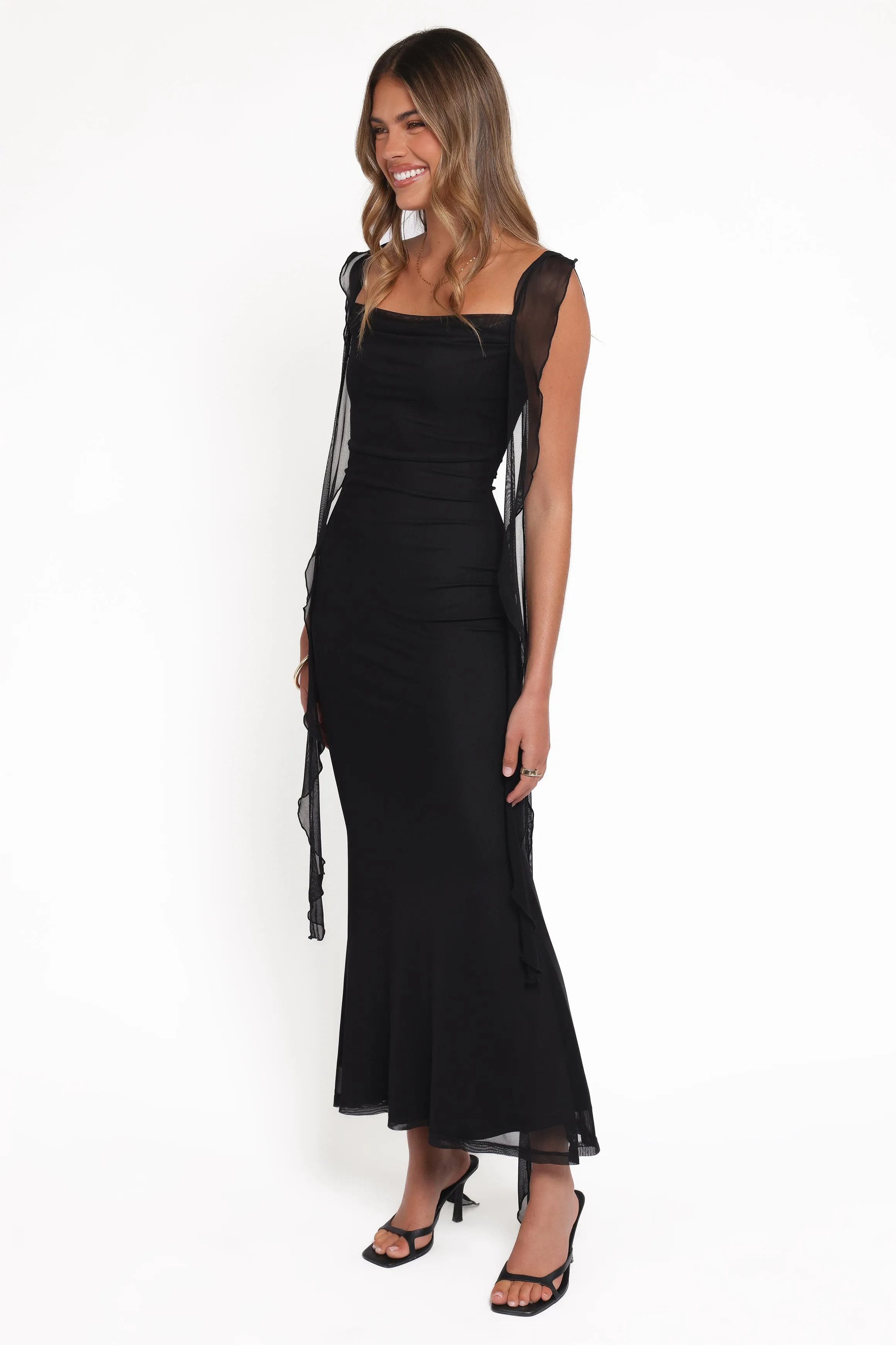 Chiara Maxi Dress - Black sold by Petal & Pup product image thumbnail 3