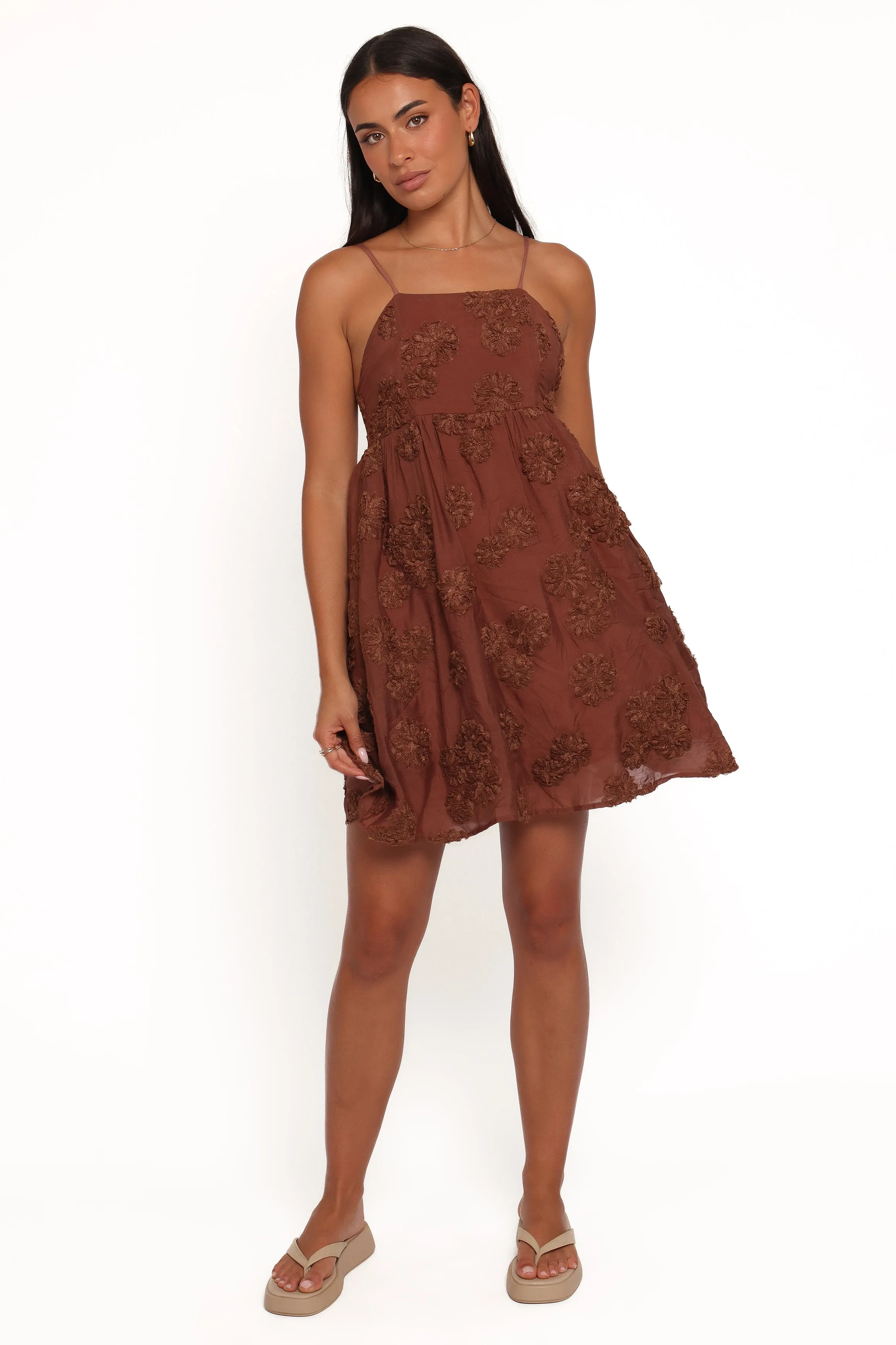 Giana Mini Dress - Brown sold by Petal & Pup