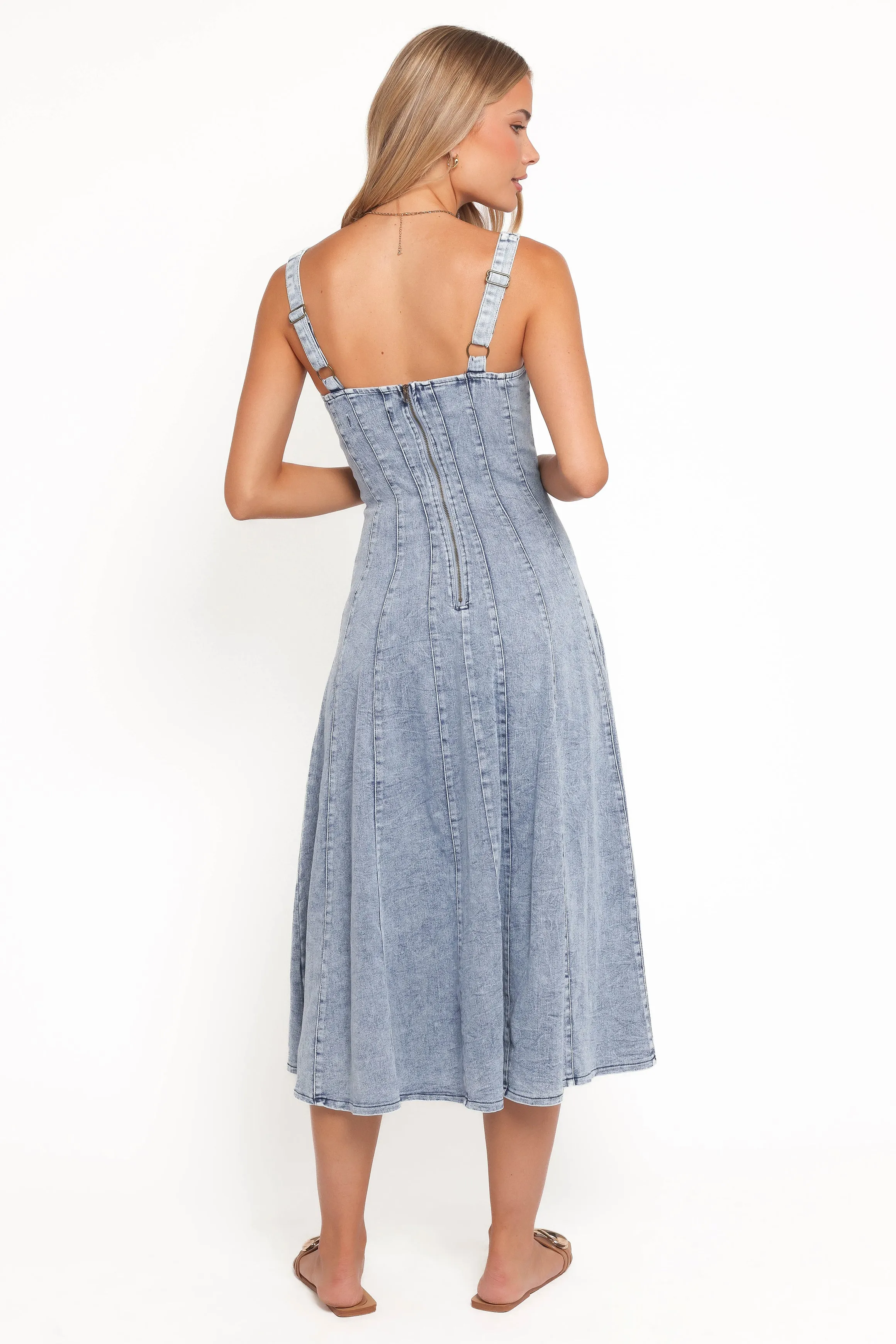 Una Midi Dress - Light Denim sold by Petal & Pup product image thumbnail 3