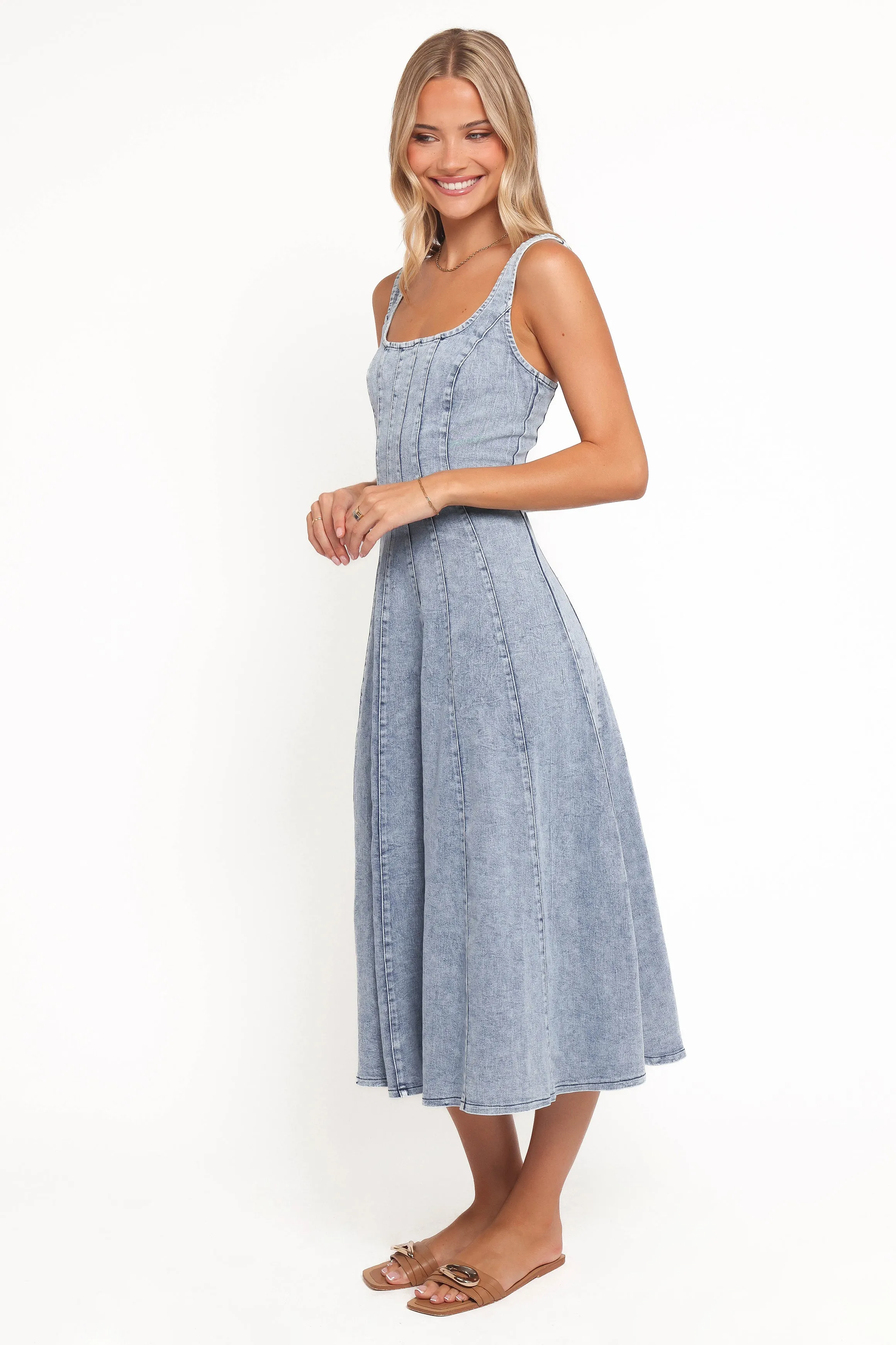 Una Midi Dress - Light Denim sold by Petal & Pup product image thumbnail 4