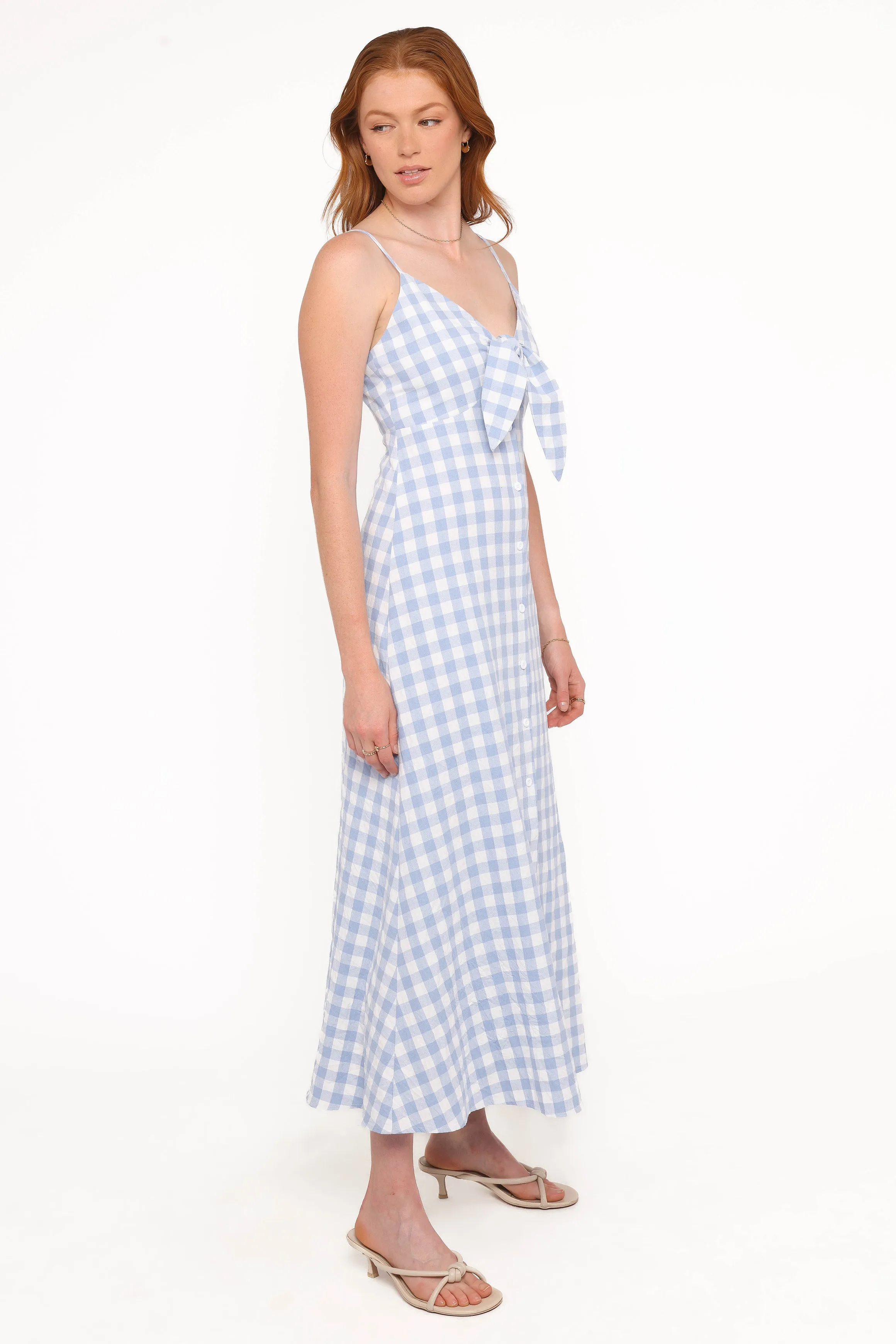 Menora Maxi Dress - Blue Gingham sold by Petal & Pup product image thumbnail 3