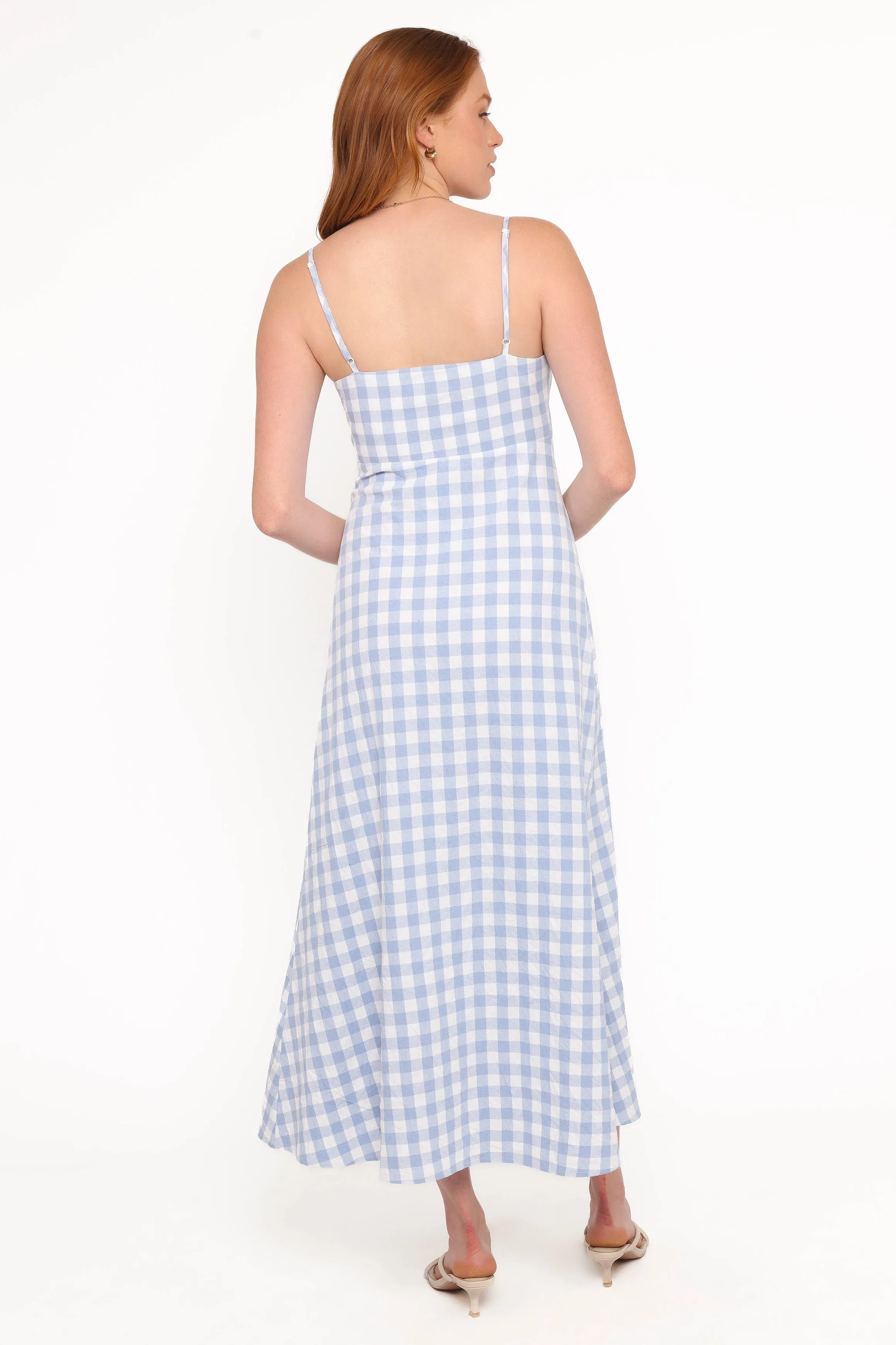 Menora Maxi Dress - Blue Gingham sold by Petal & Pup product image thumbnail 4