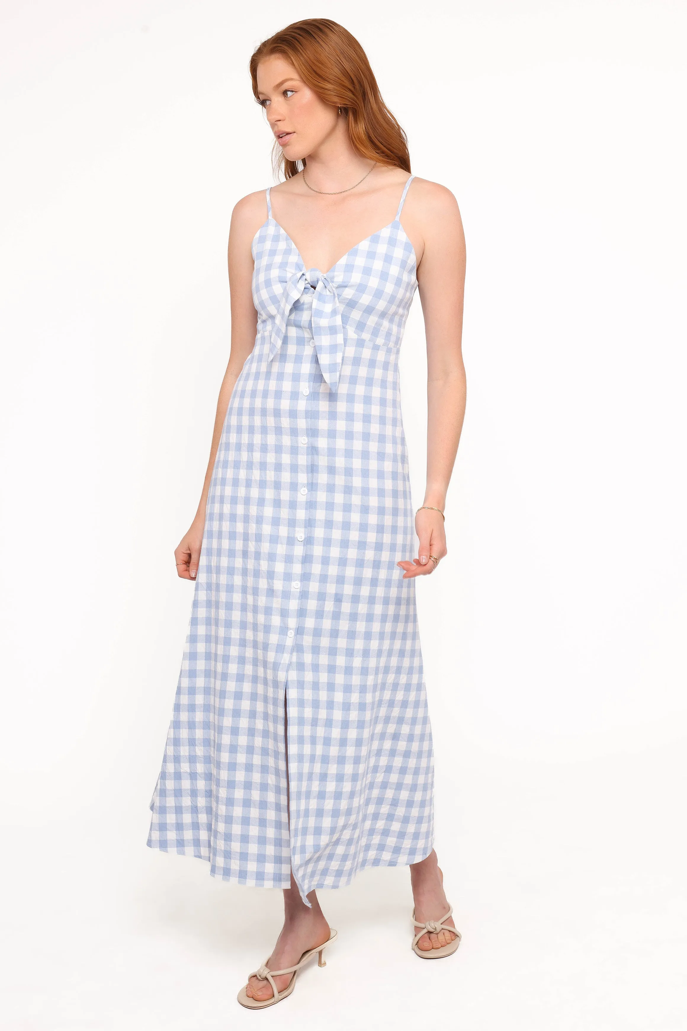 Menora Maxi Dress - Blue Gingham sold by Petal & Pup product image thumbnail 5