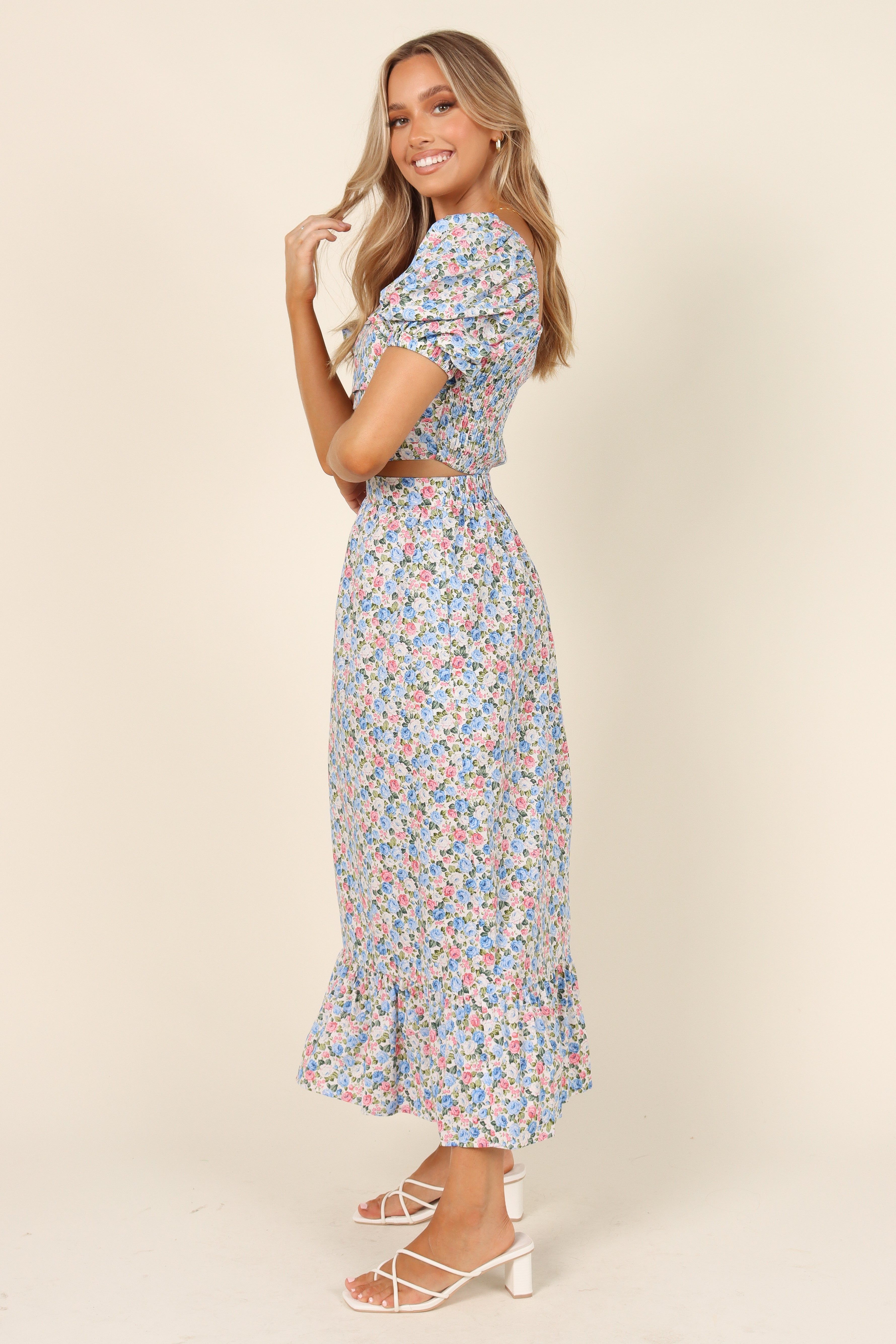 Fleur Skirt - Blue Floral sold by Petal & Pup product image thumbnail 4