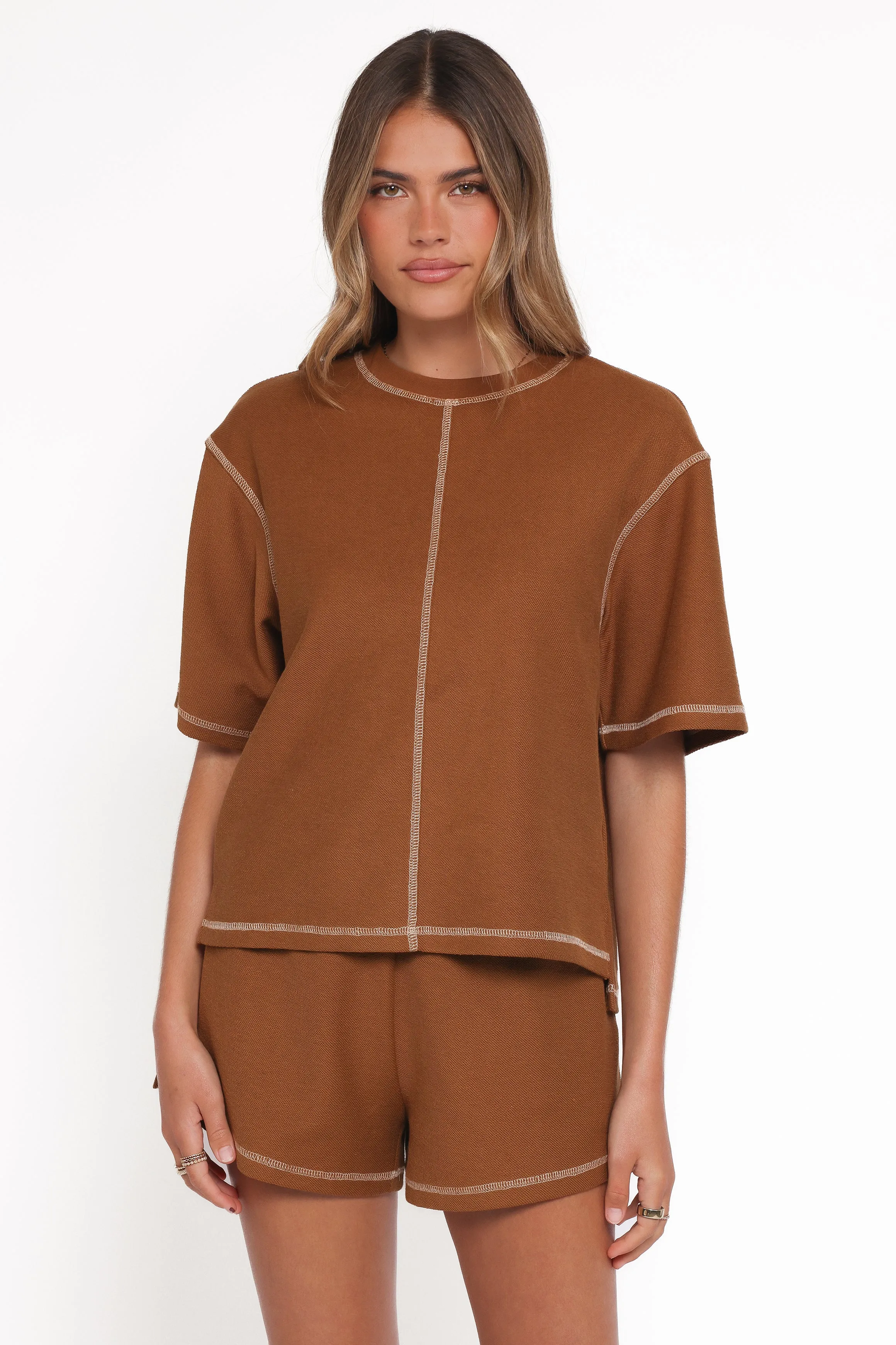 Melody Knit Short Set - Chocolate sold by Petal & Pup